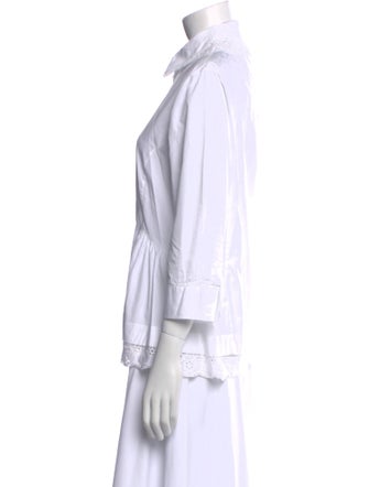 Simone Rocha Three-Quarter Sleeve Button-Up Top