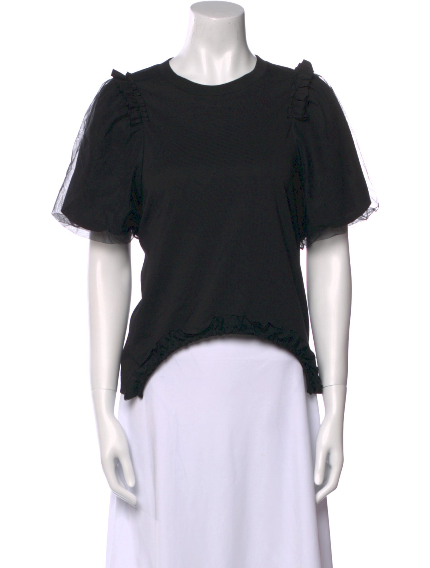 Simone Rocha Crew Neck Short Sleeve Crop Top