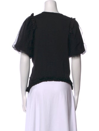 Simone Rocha Crew Neck Short Sleeve Crop Top