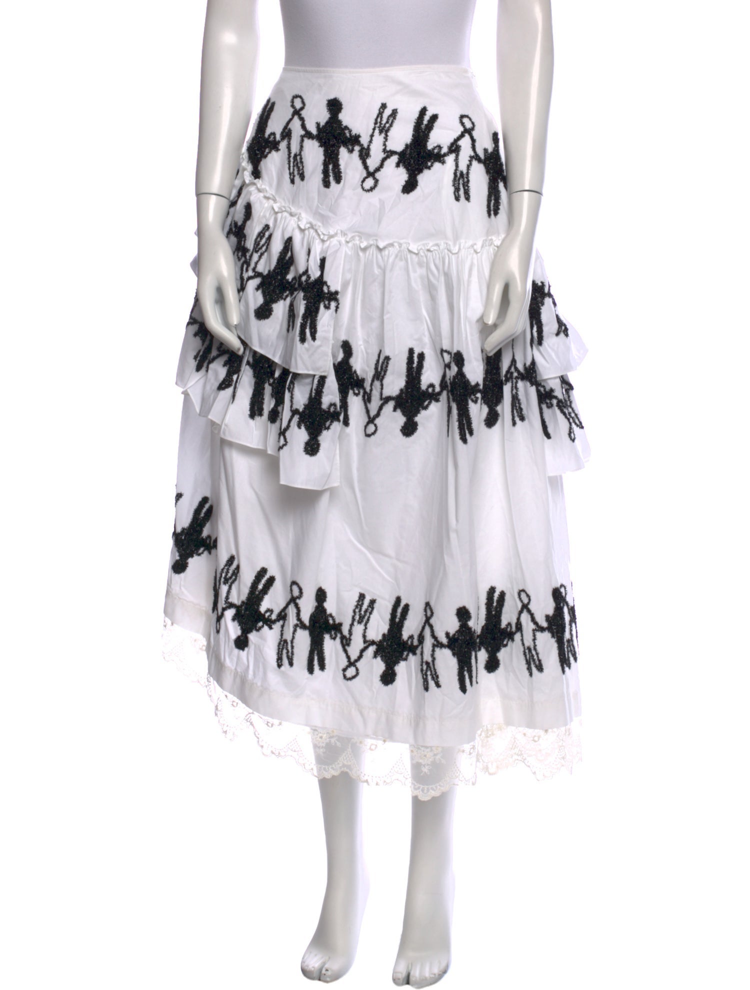 Simone Rocha Printed Midi Length Skirt