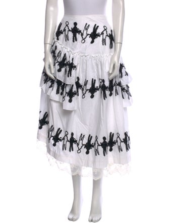 Simone Rocha Printed Midi Length Skirt