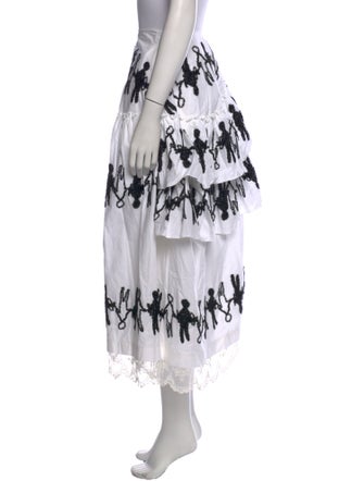 Simone Rocha Printed Midi Length Skirt