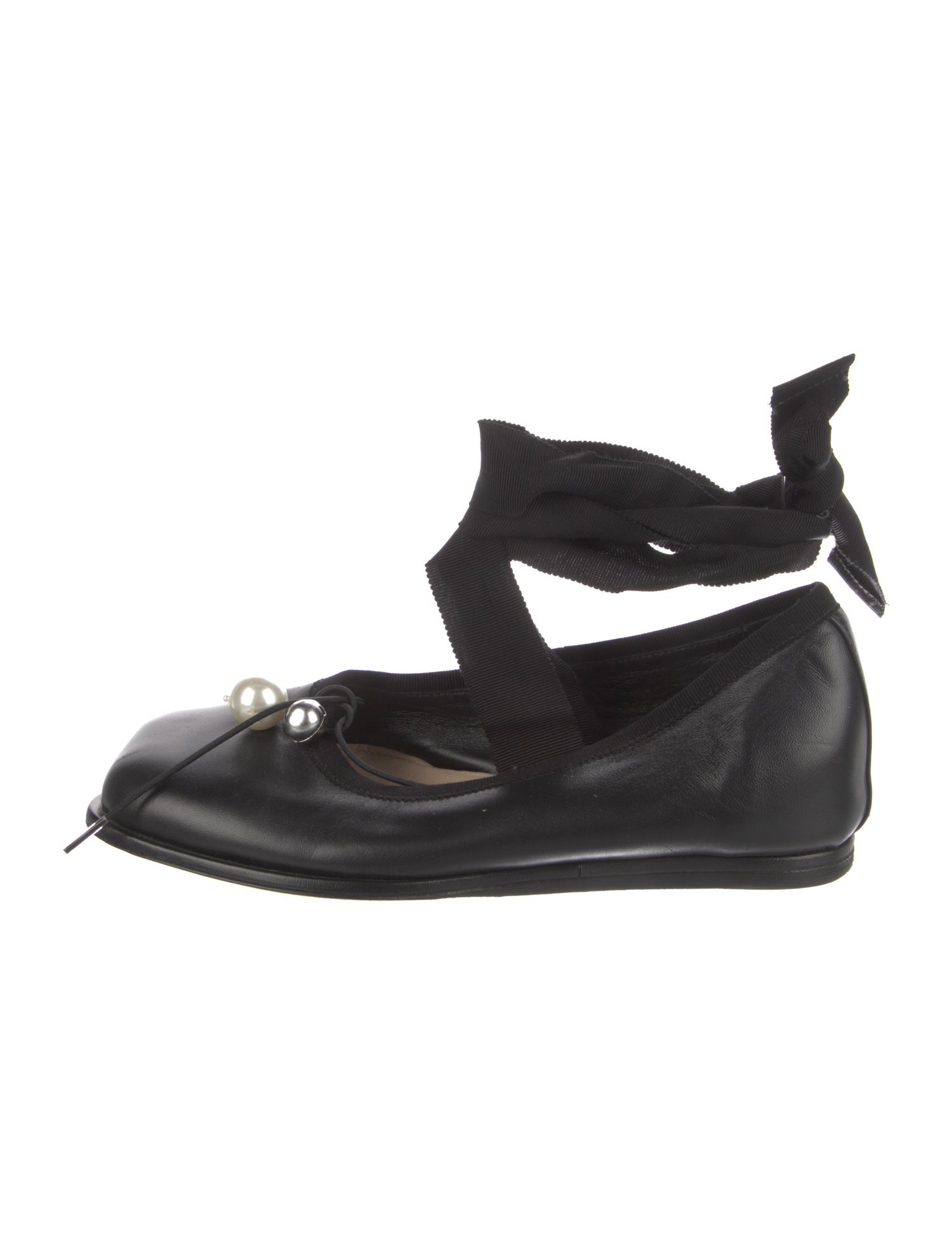 Simone Rocha Leather Ballet Flats