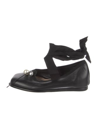 Simone Rocha Leather Ballet Flats