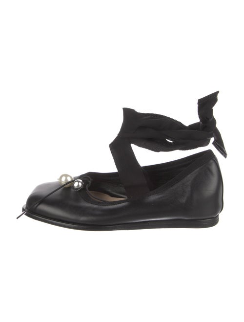 Simone Rocha Leather Ballet Flats