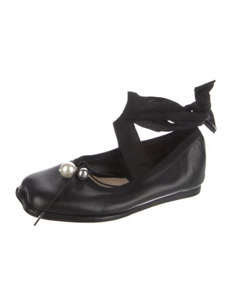 Simone Rocha Leather Ballet Flats
