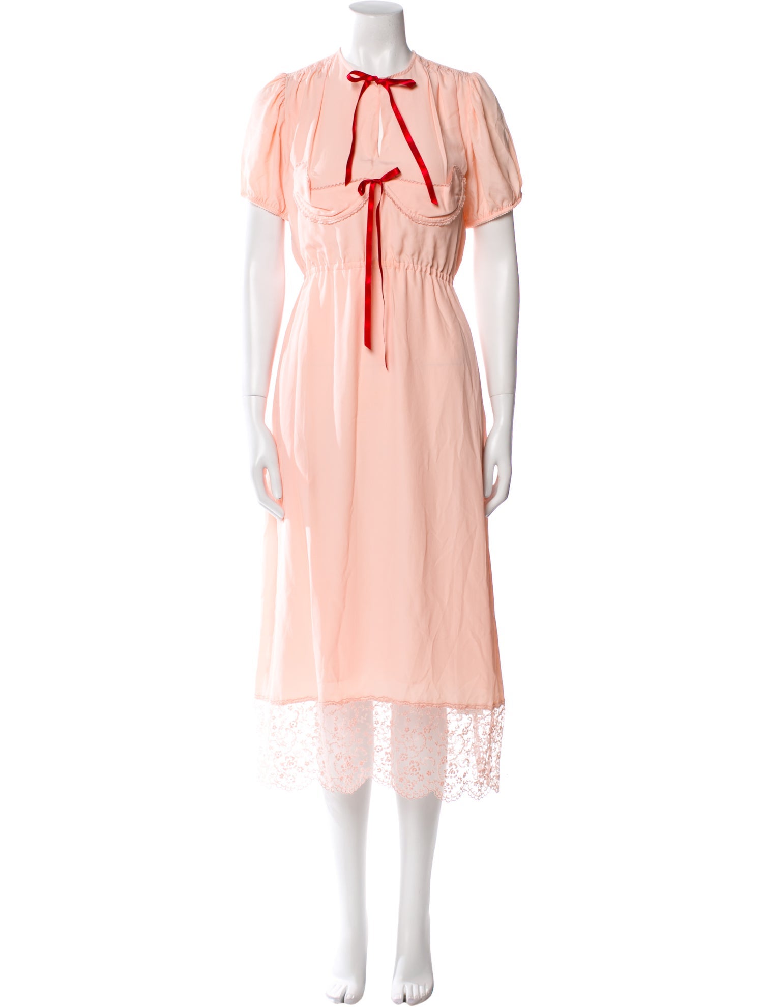 Simone Rocha Tie Neck Long Dress