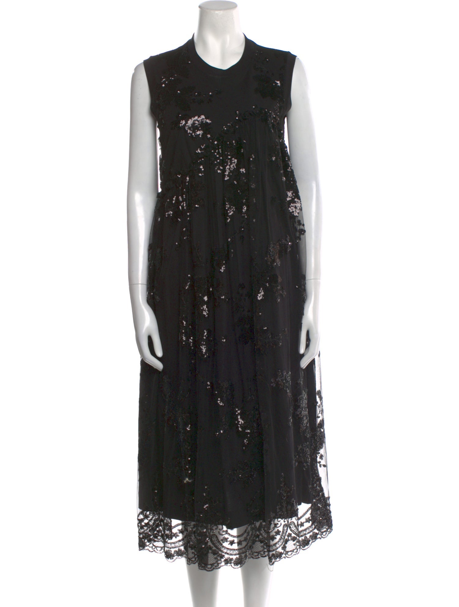 Simone Rocha Crew Neck Midi Length Dress