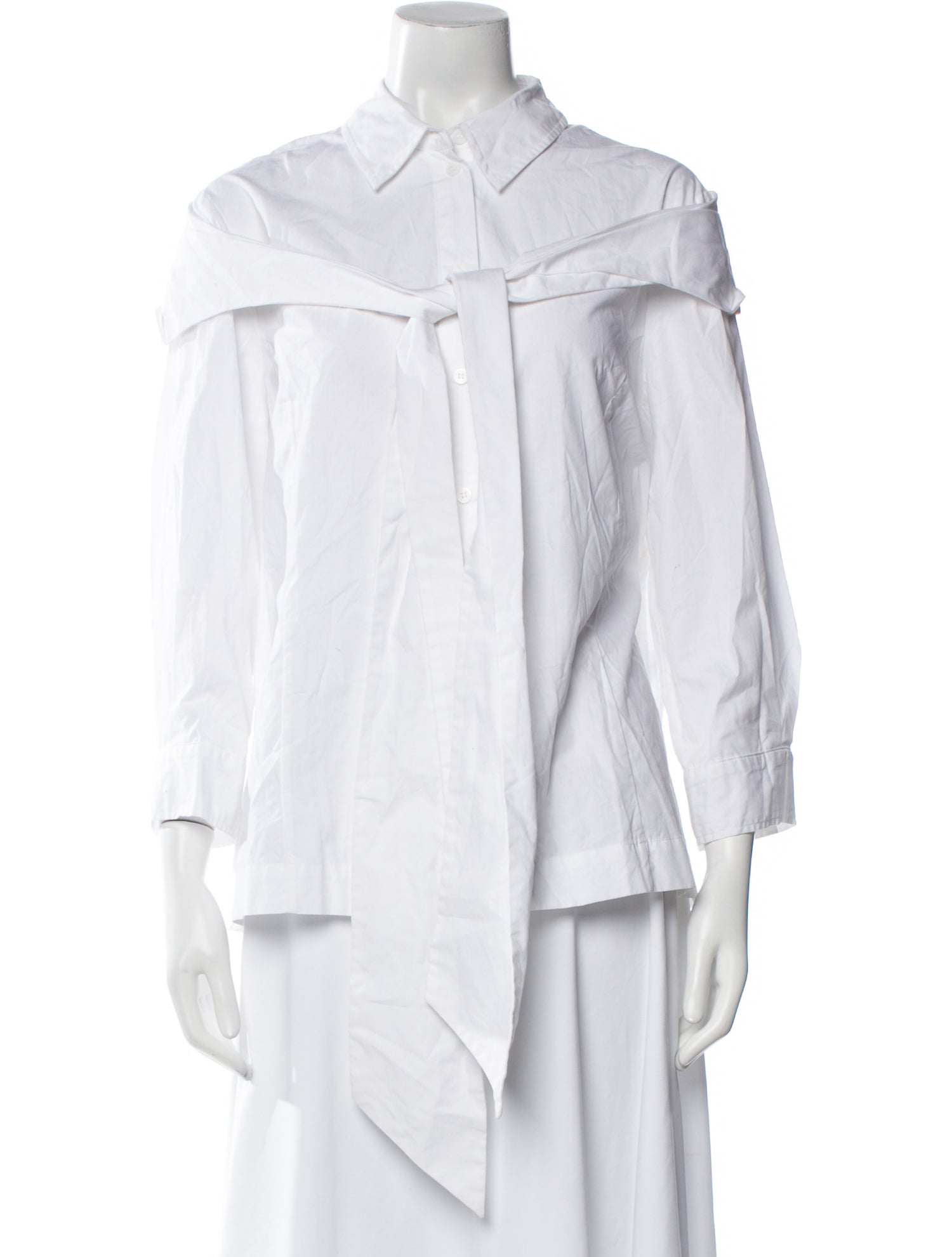 Simone Rocha Three-Quarter Sleeve Button-Up Top