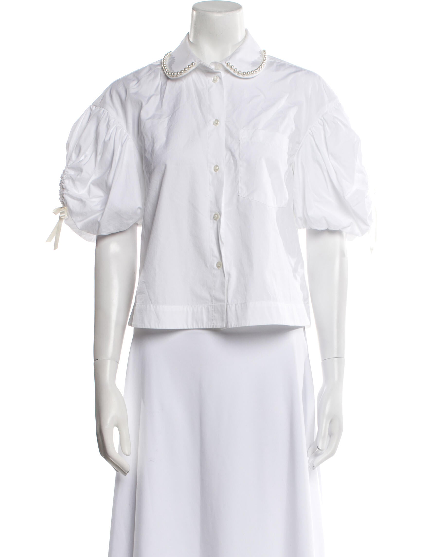 Simone Rocha Short Sleeve Button-Up Top