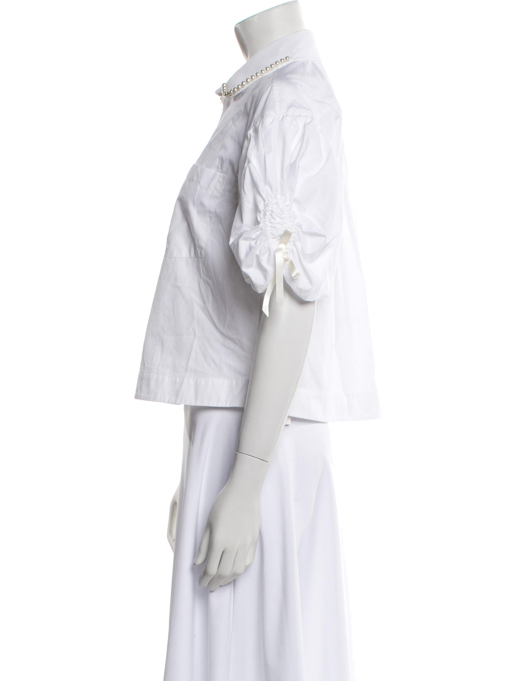 Simone Rocha Short Sleeve Button-Up Top