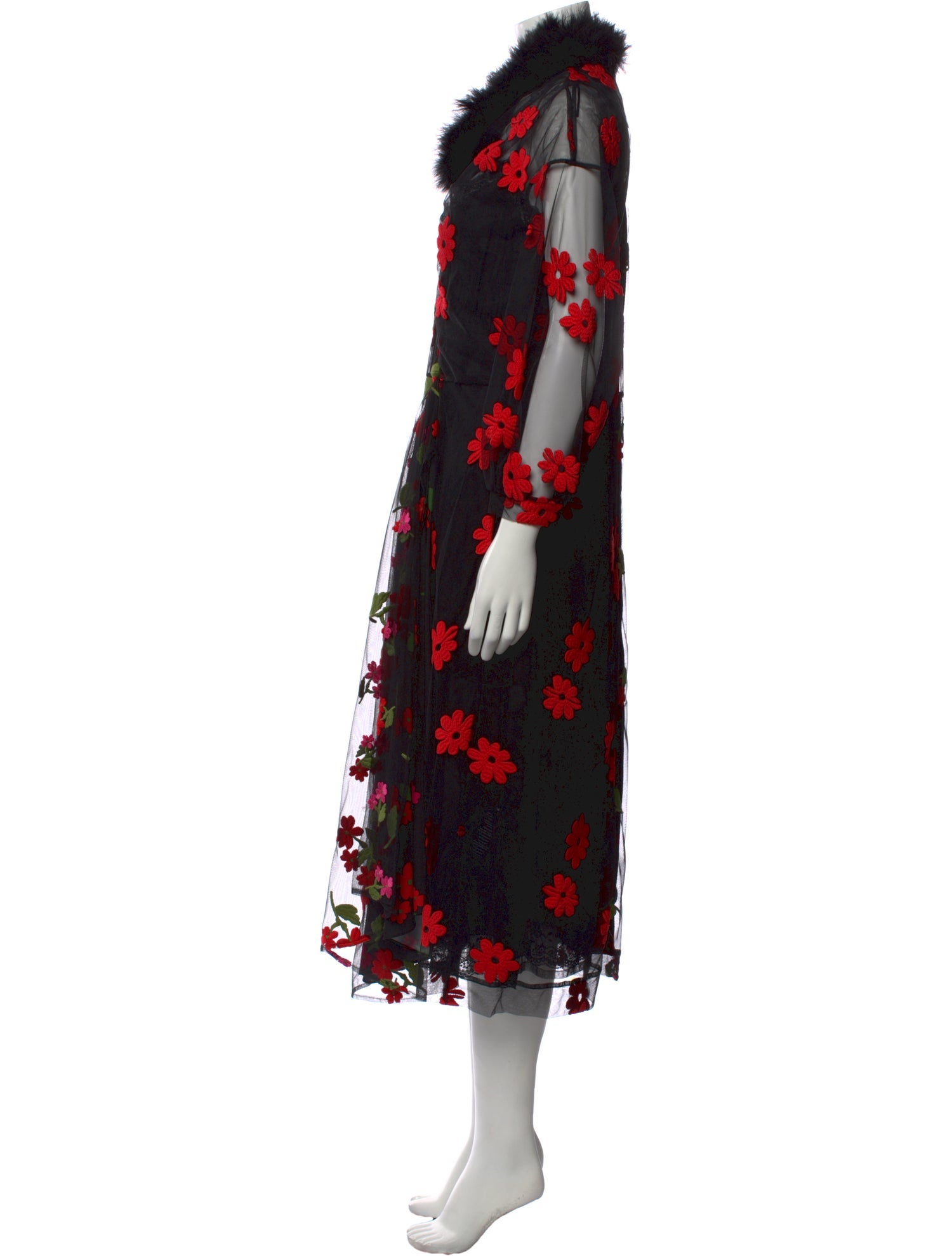 Simone Rocha Floral Print Midi Length Dress