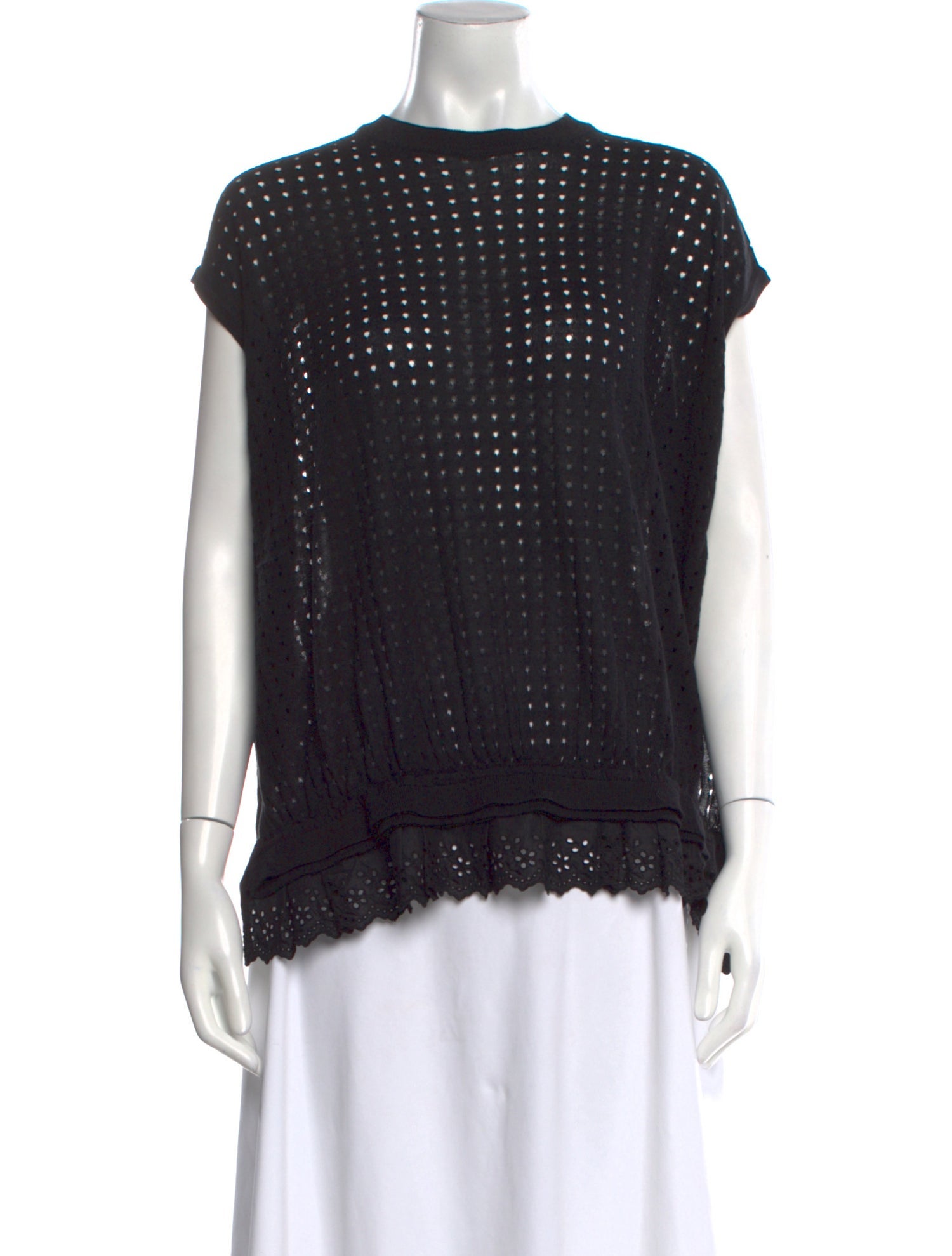 Simone Rocha Crew Neck Short Sleeve Blouse