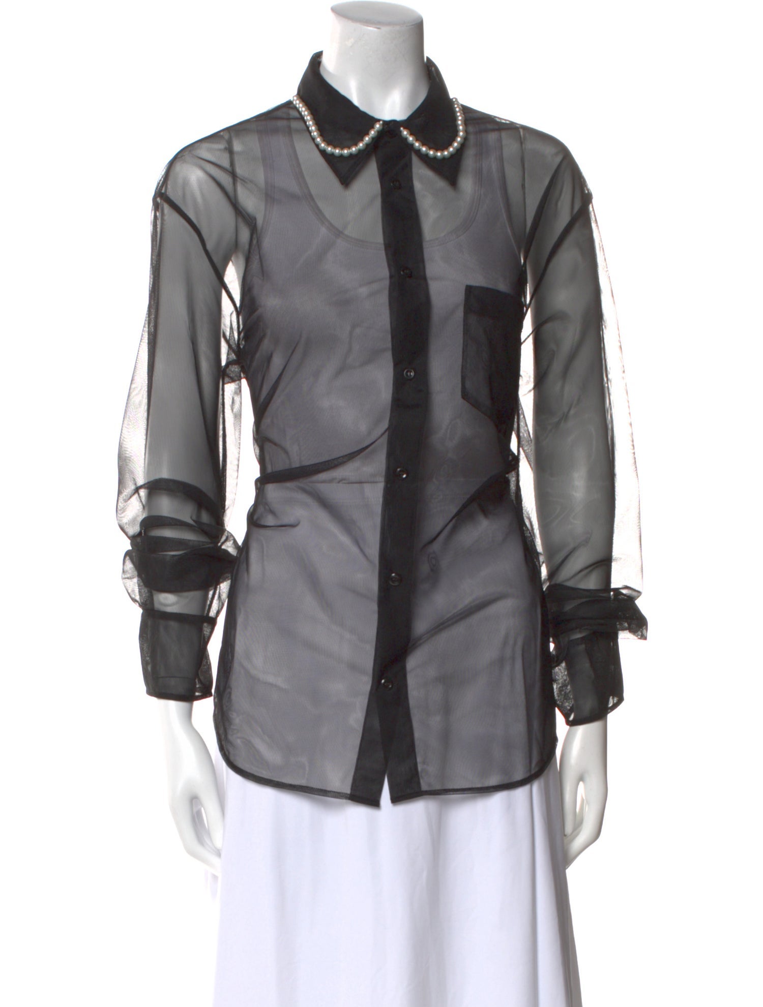 Simone Rocha Long Sleeve Button-Up Top