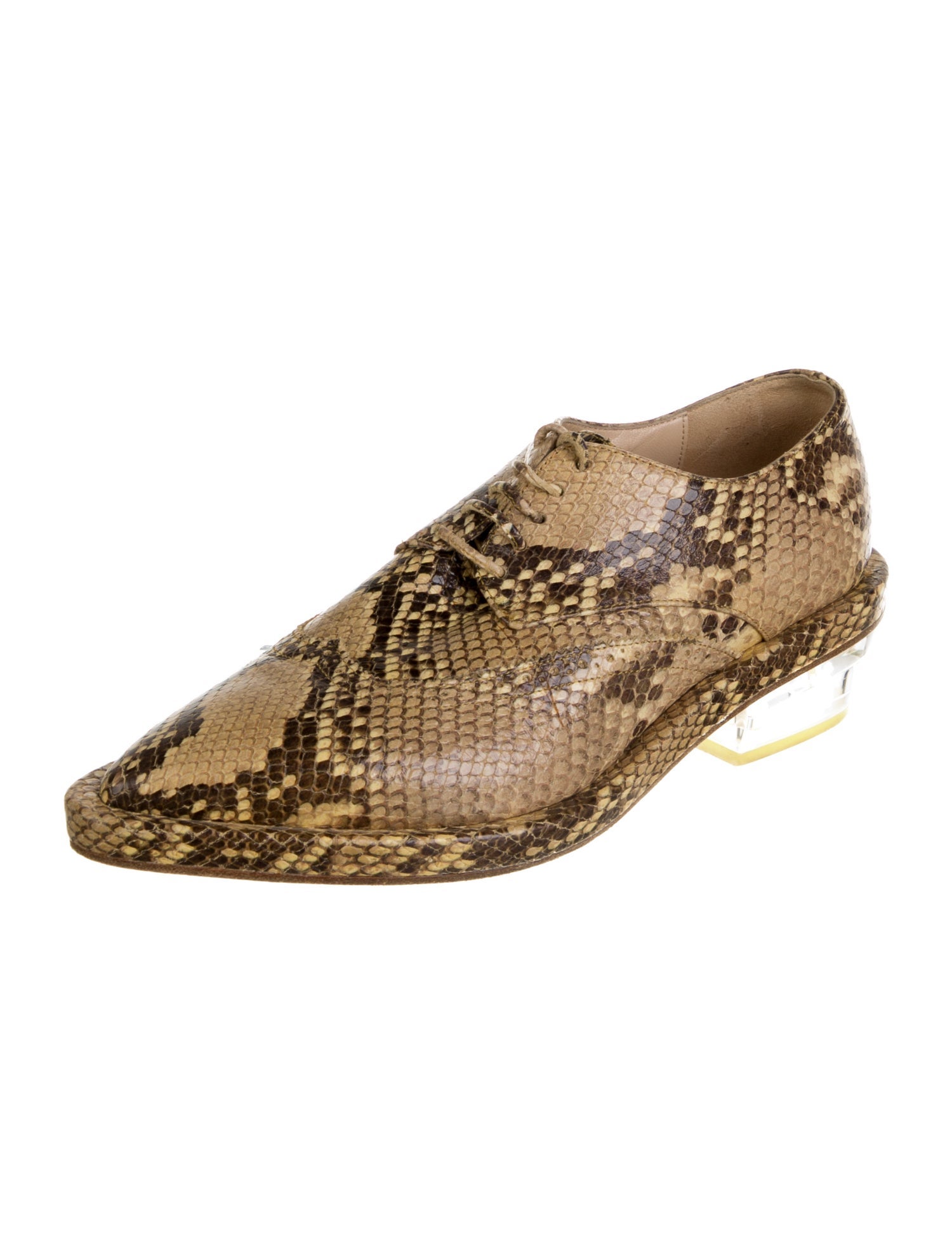 Simone Rocha Embossed Leather Animal Print Oxfords