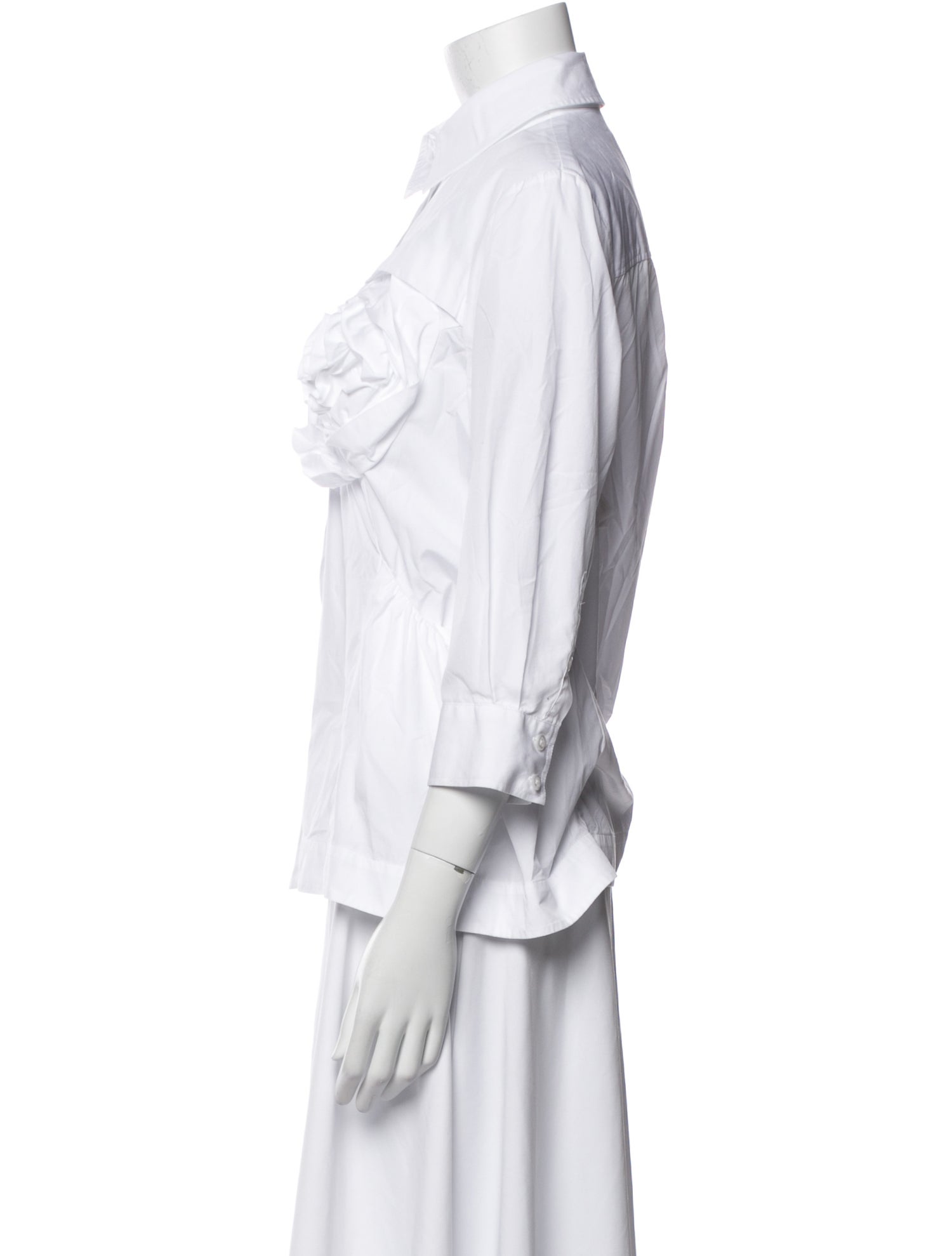 Simone Rocha Three-Quarter Sleeve Button-Up Top