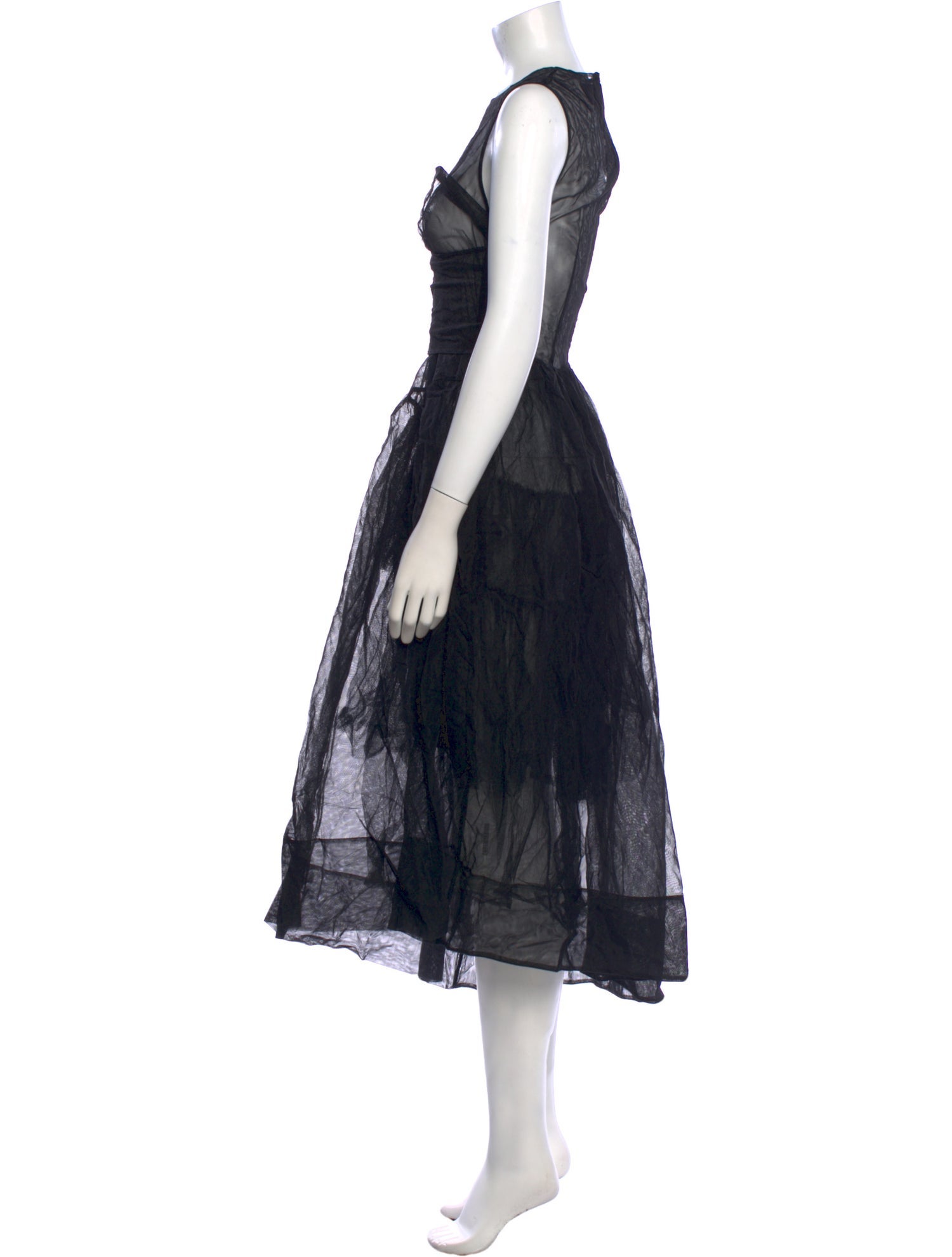 Simone Rocha Crew Neck Midi Length Dress