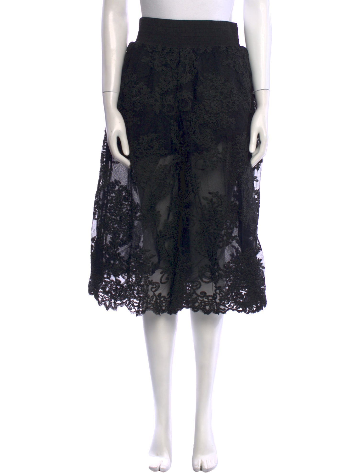 Simone Rocha Lace Pattern Wide Leg Pants