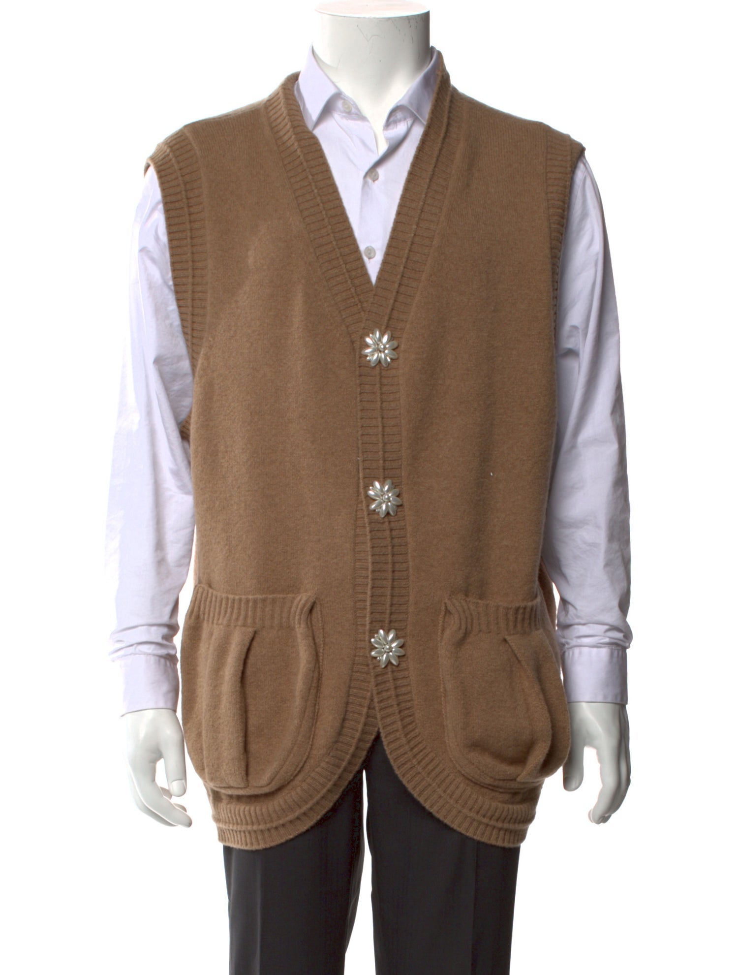 Simone Rocha Merino Wool V-Neck Sweater Vest