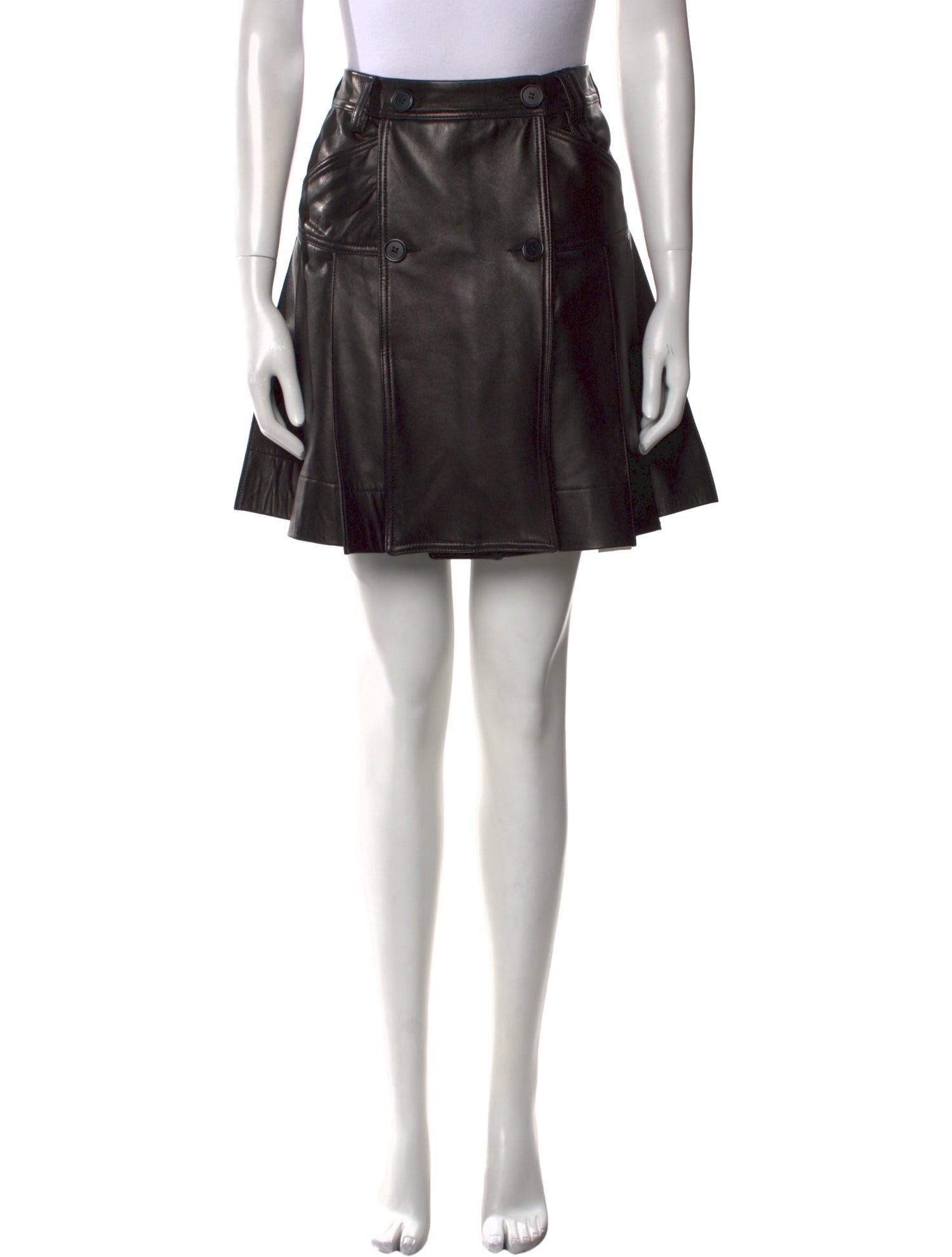 Simone Rocha Lamb Leather Mini Skirt