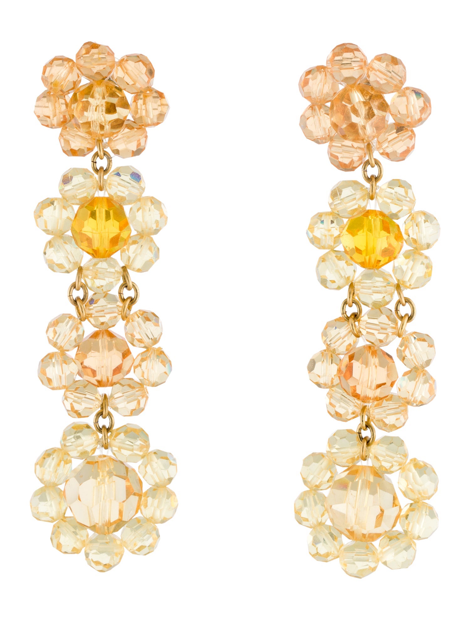 Simone Rocha Crystal Cluster Drip Drop Earrings