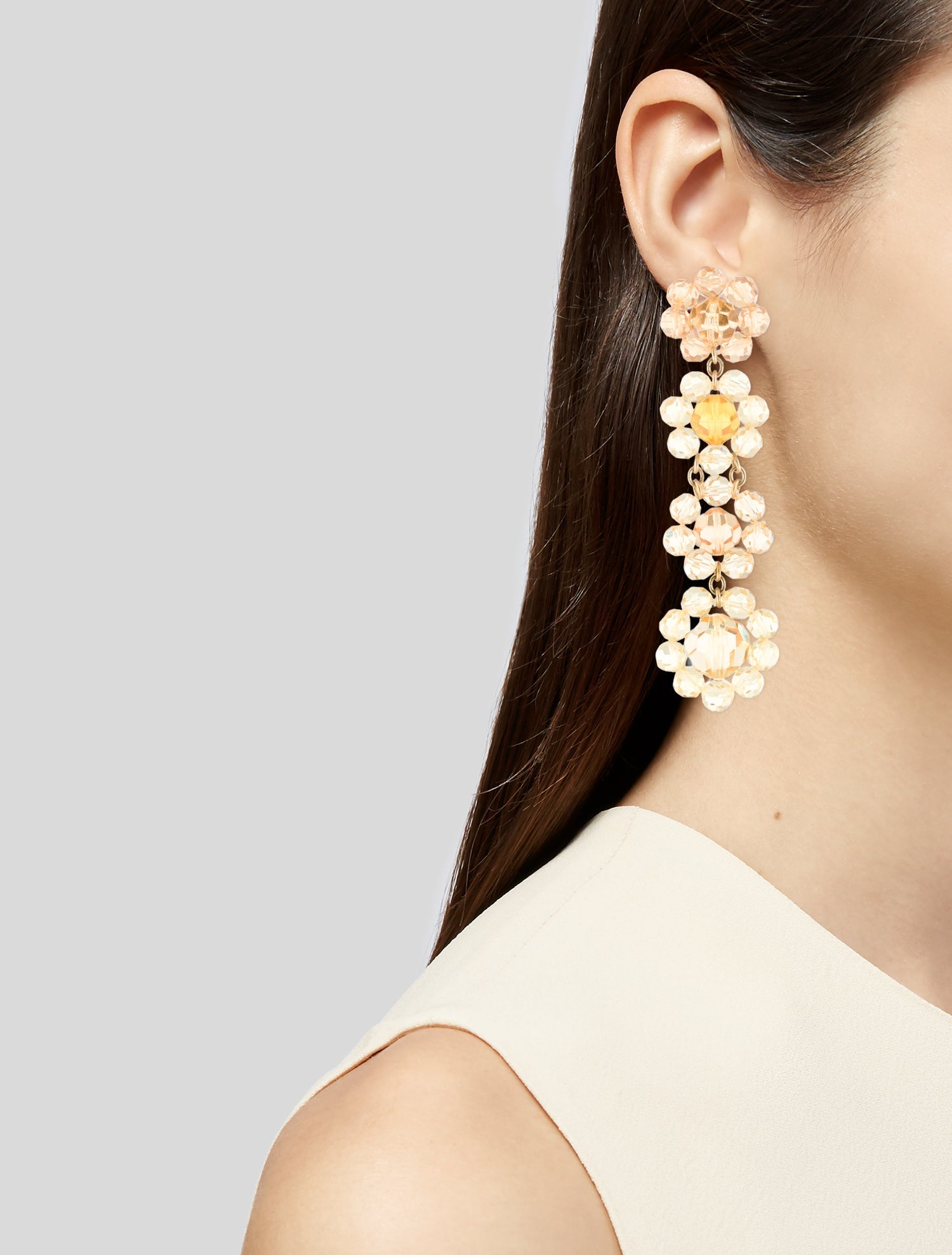 Simone Rocha Crystal Cluster Drip Drop Earrings