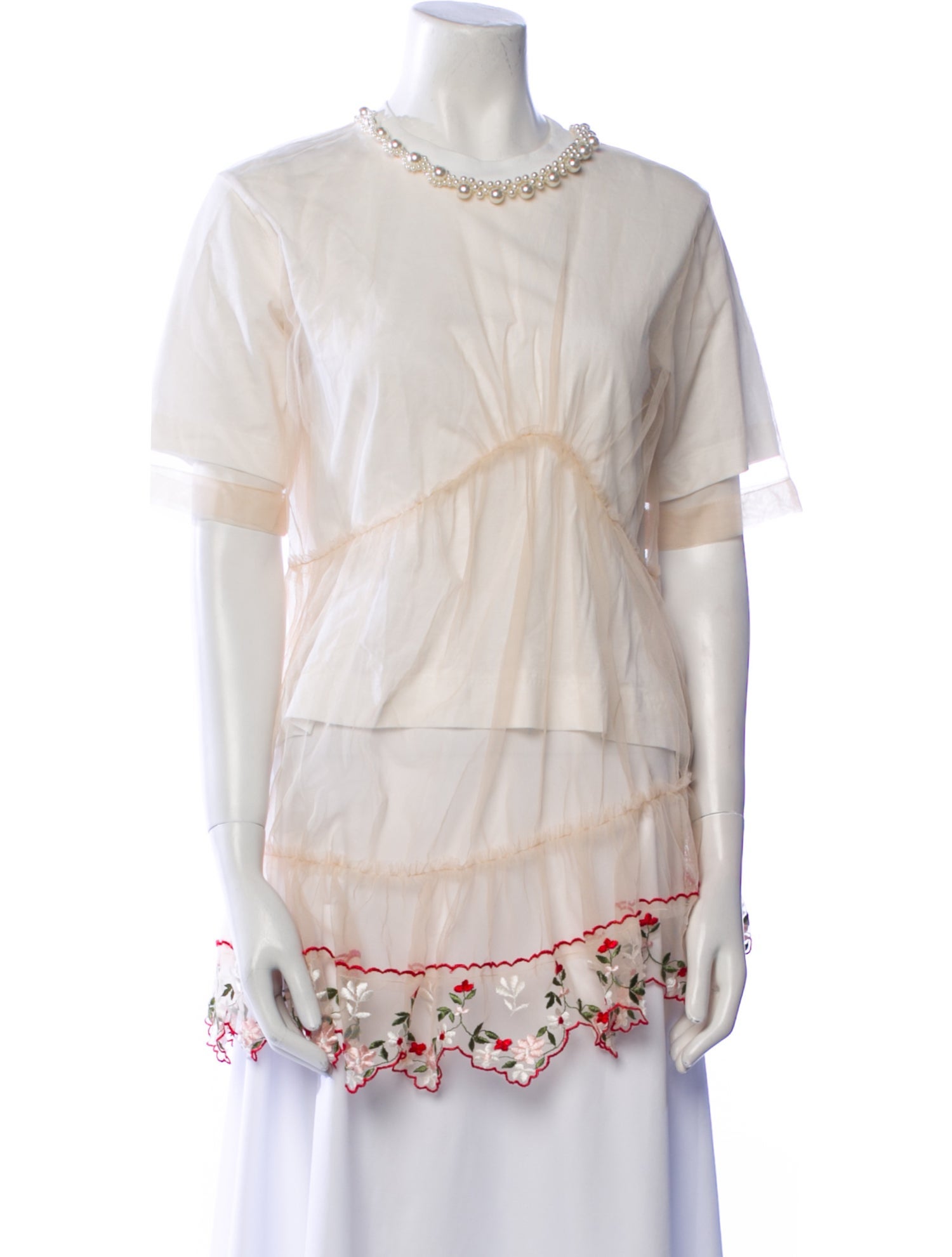 Simone Rocha Scoop Neck Short Sleeve Tunic