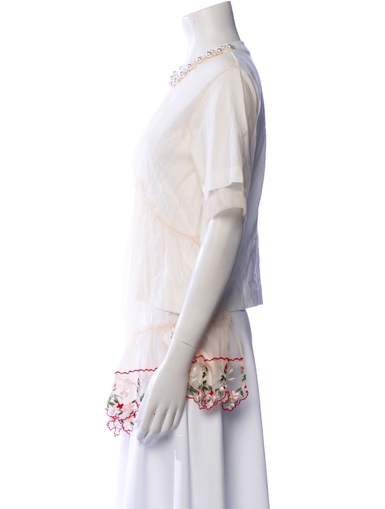 Simone Rocha Scoop Neck Short Sleeve Tunic