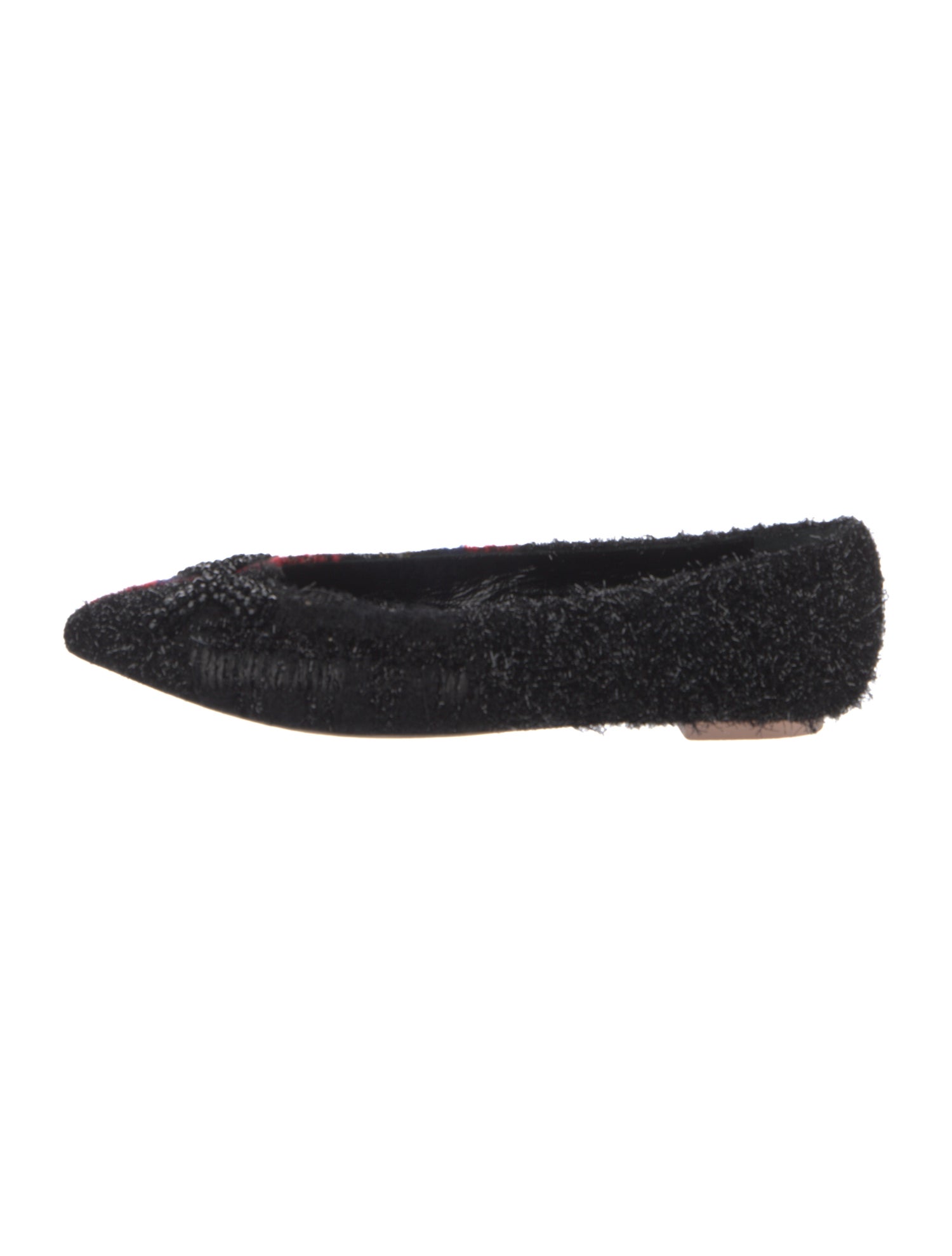 Simone Rocha Tweed Beaded Accents Flats
