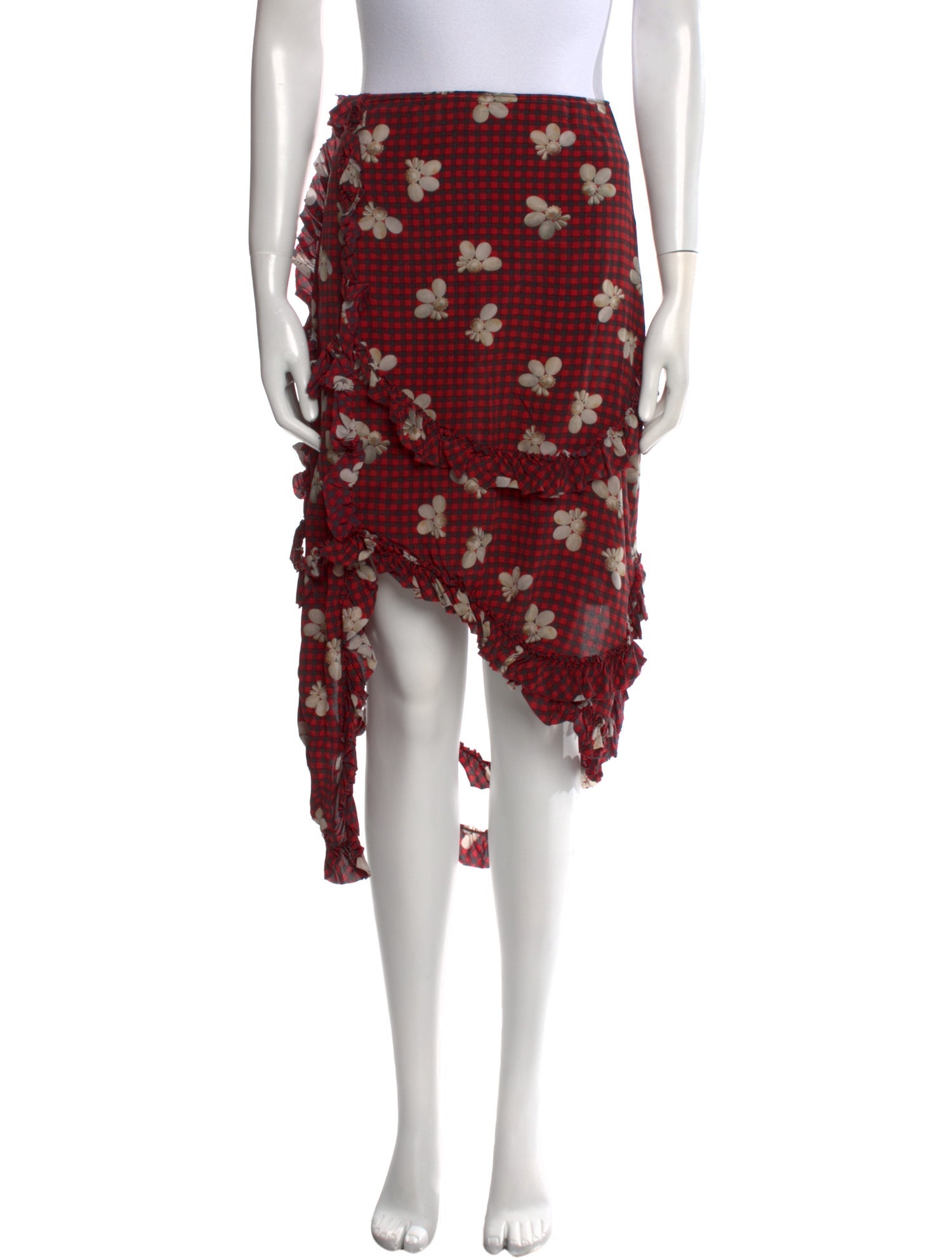 Simone Rocha Silk Midi Length Skirt