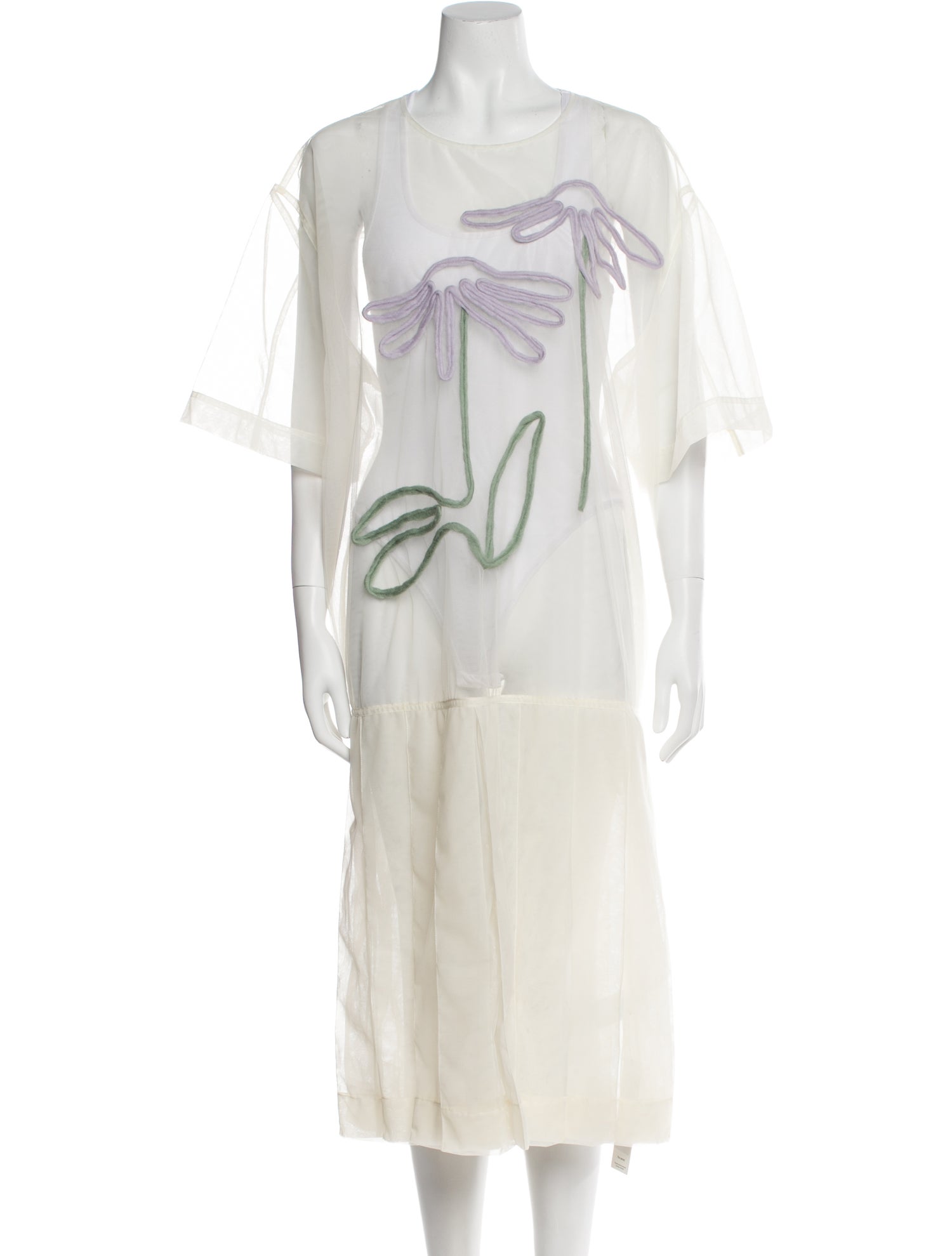 Simone Rocha Graphic Print Midi Length Dress