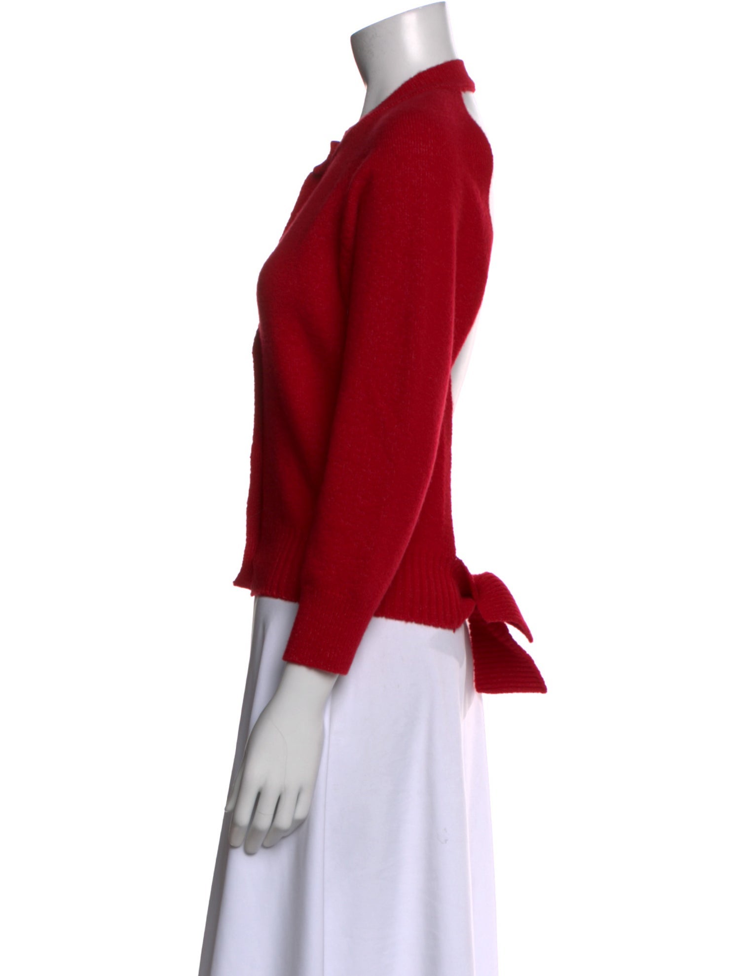 Simone Rocha Mock Neck Three-Quarter Sleeve Crop Top