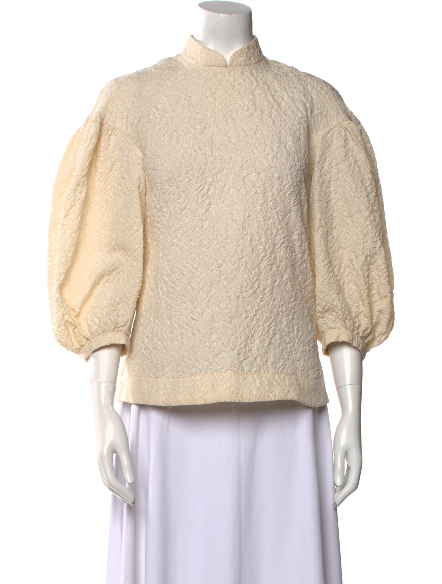 Simone Rocha Mock Neck Three-Quarter Sleeve Sweatshirt