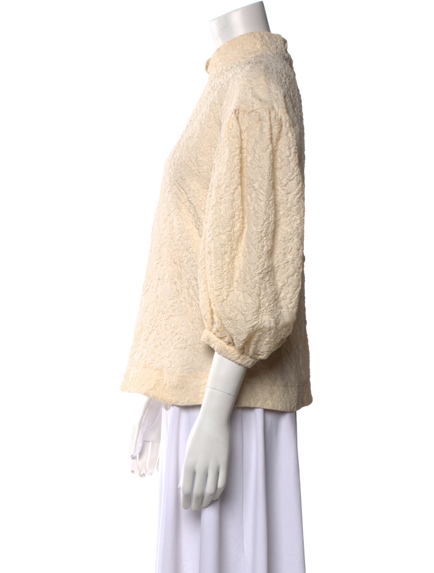 Simone Rocha Mock Neck Three-Quarter Sleeve Sweatshirt