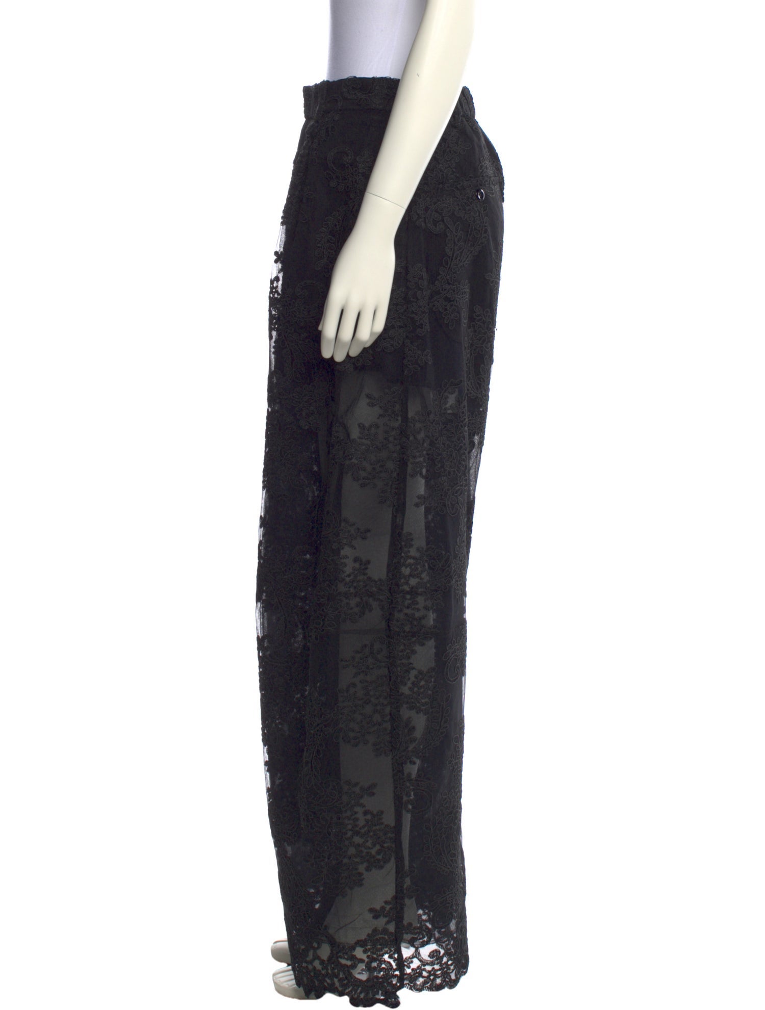 Simone Rocha Lace Pattern Wide Leg Pants