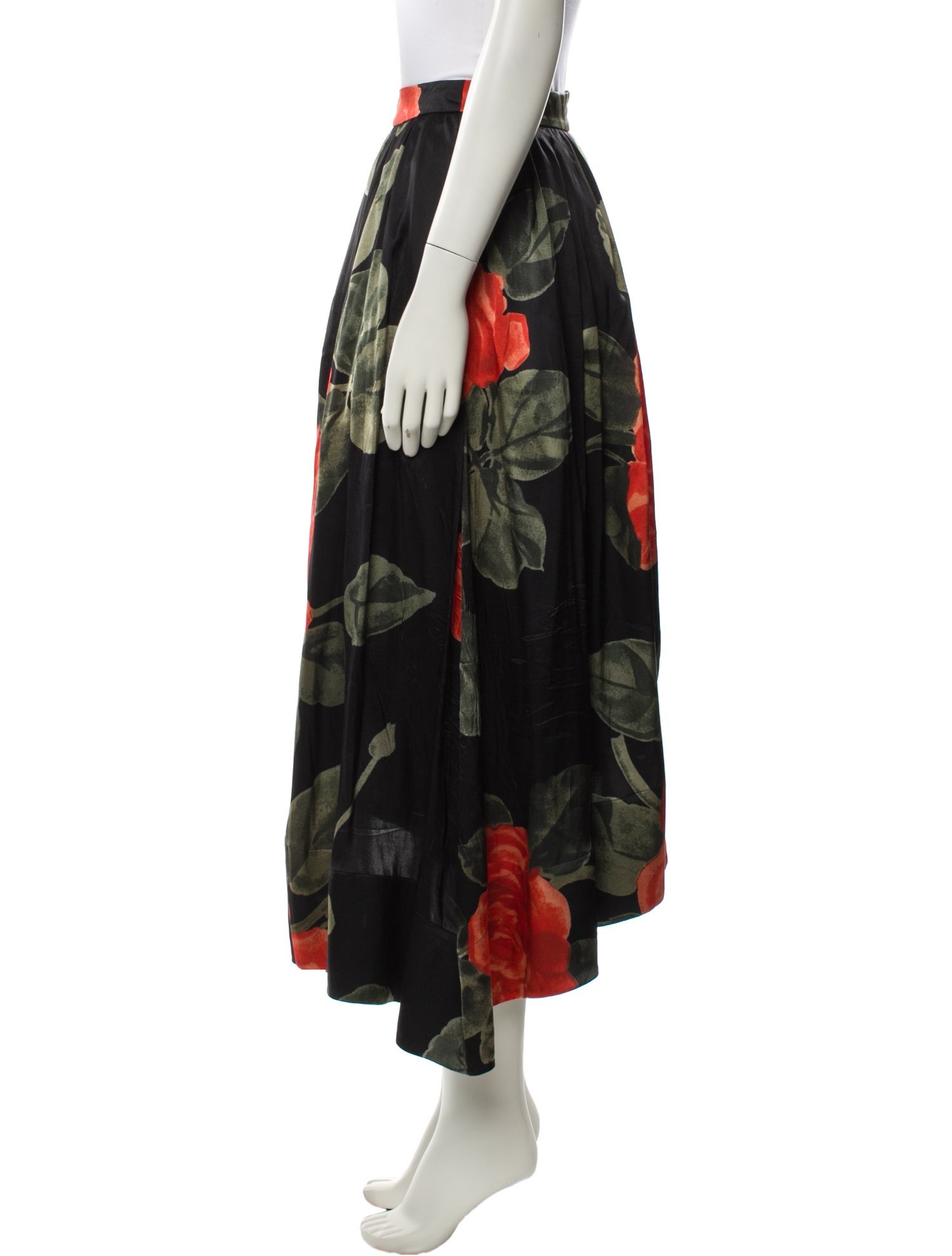 Simone Rocha Silk Midi Length Skirt