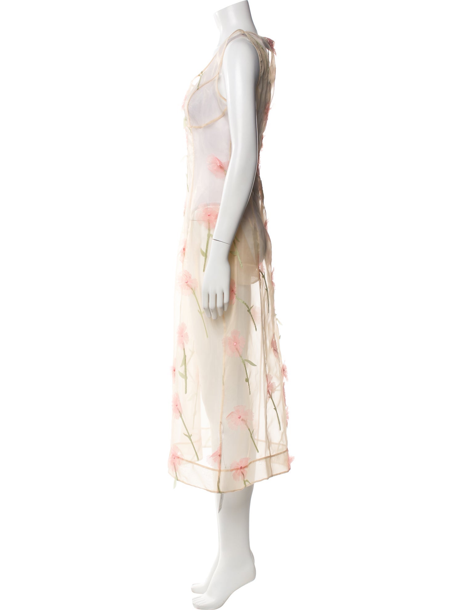 Simone Rocha Floral Print Long Dress