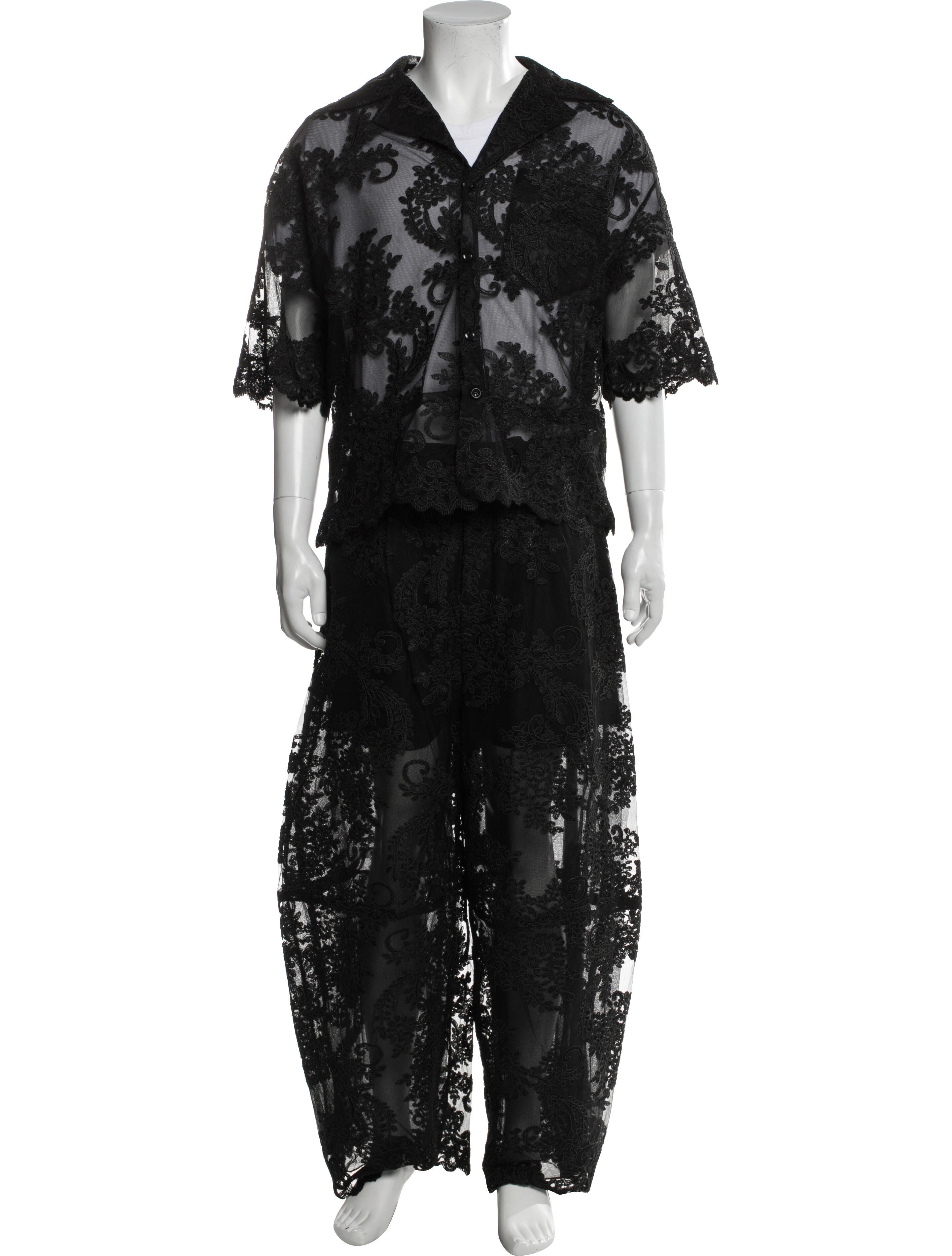 Simone Rocha Lace Pattern Lace Trim Embellishment Pajama Set