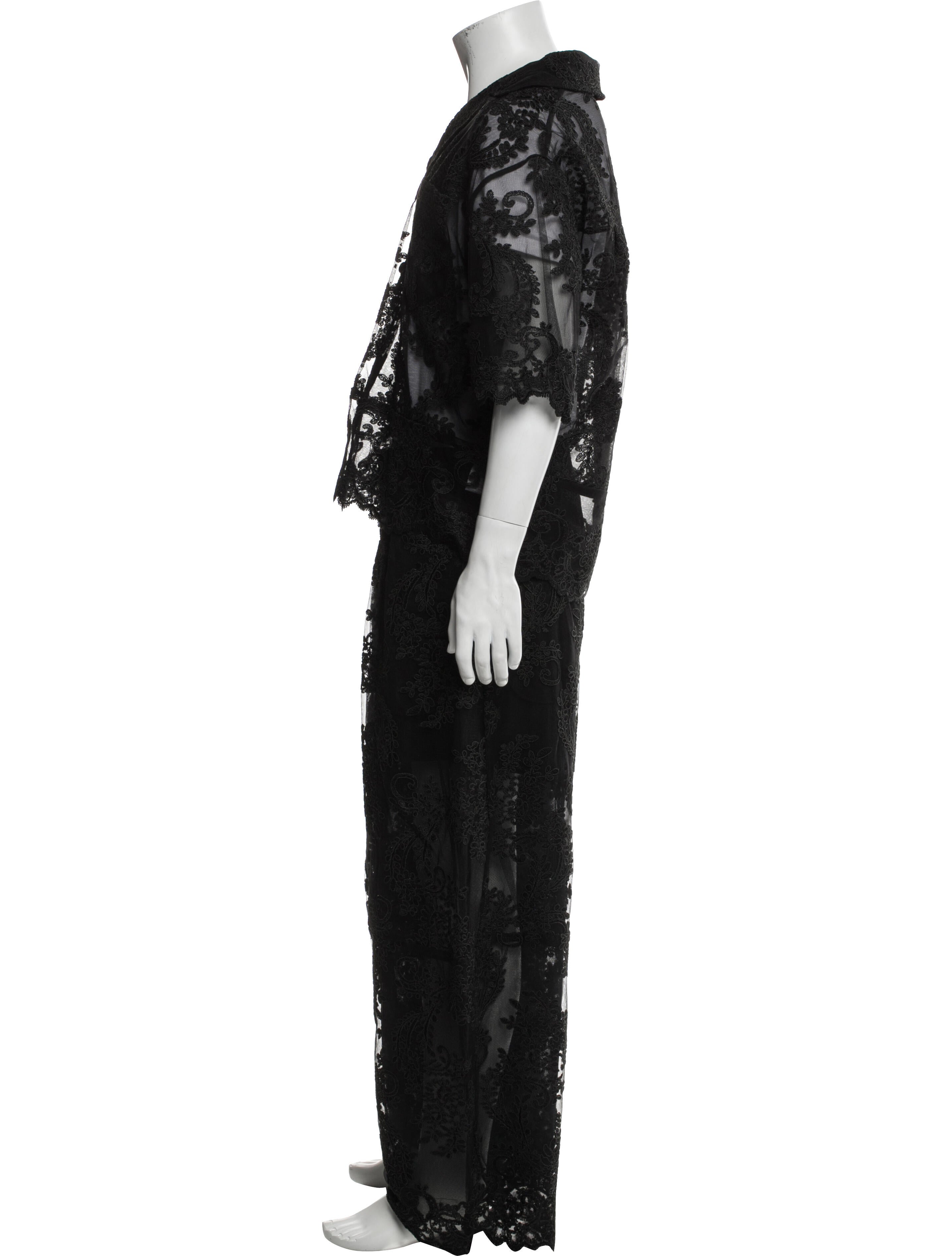 Simone Rocha Lace Pattern Lace Trim Embellishment Pajama Set