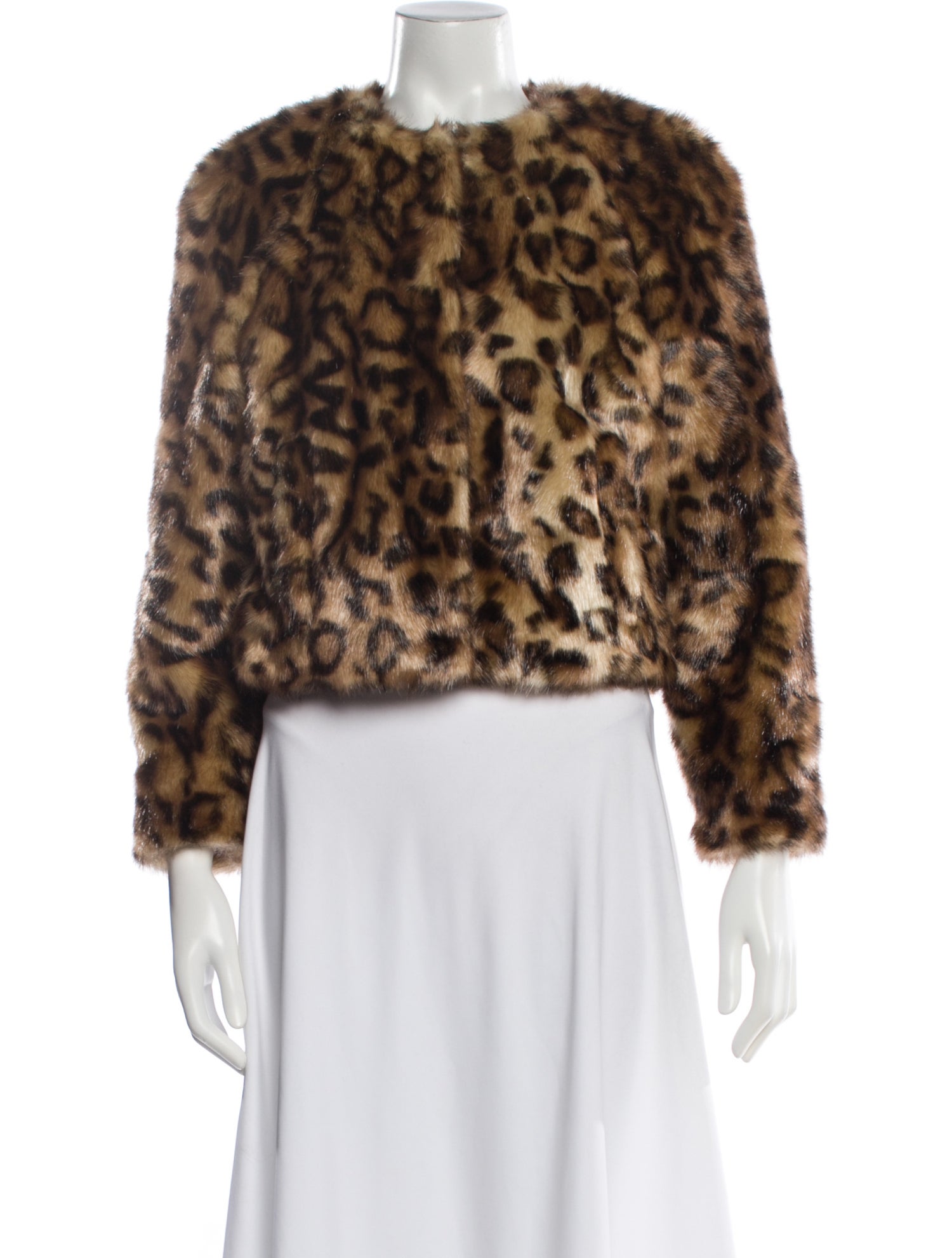 Simone Rocha Faux Fur Animal Print Faux Fur Jacket