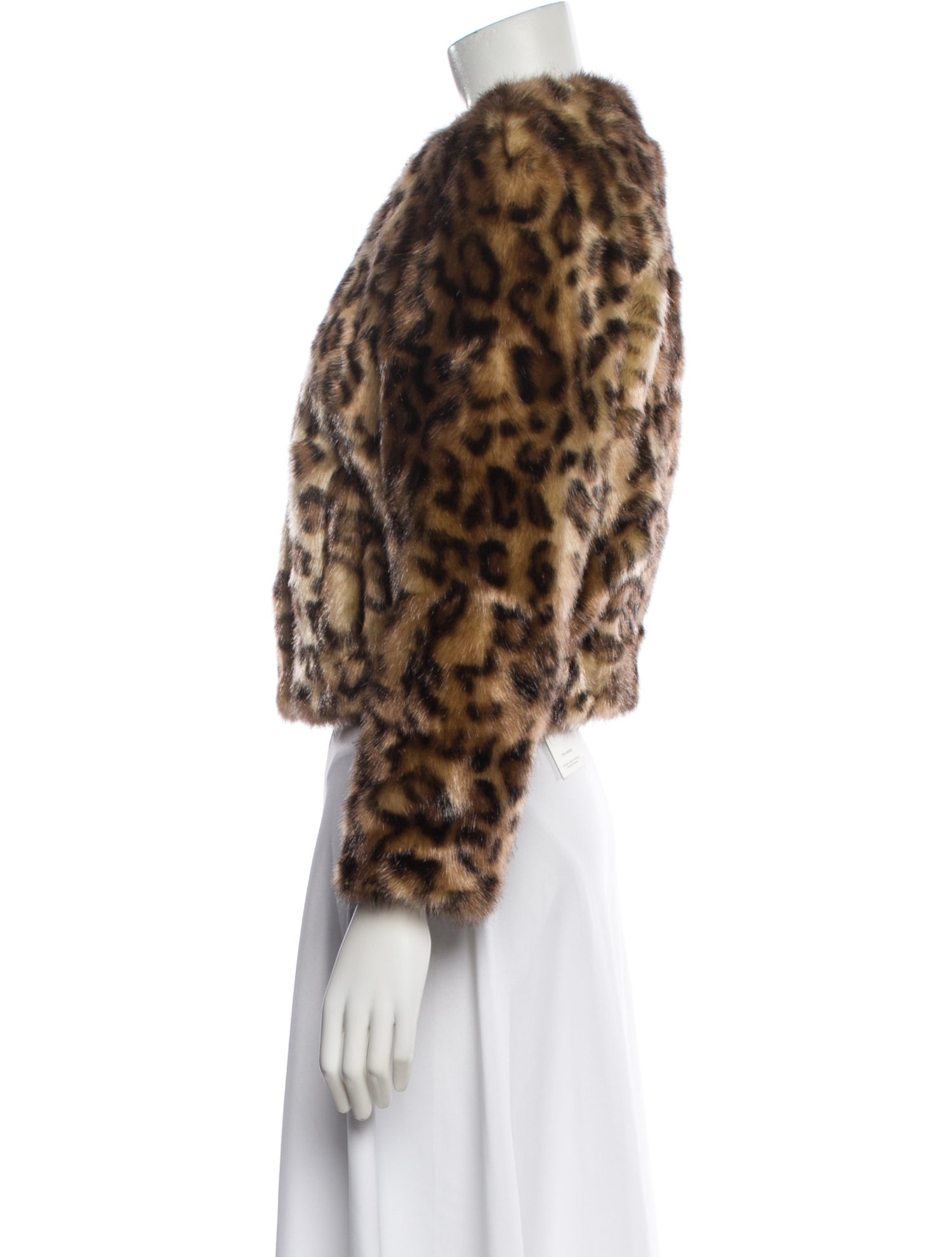 Simone Rocha Faux Fur Animal Print Faux Fur Jacket