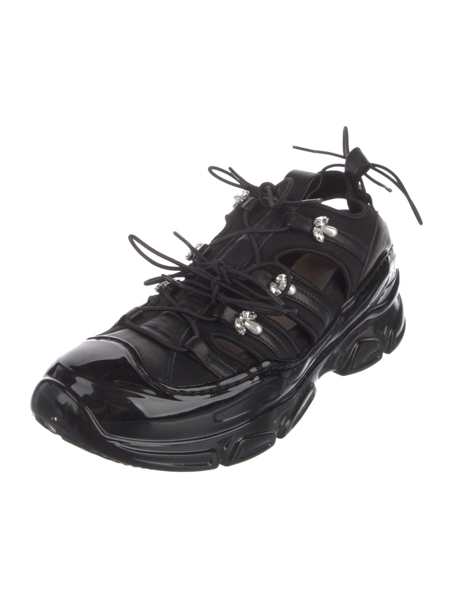 Simone Rocha Rubber Bow Accents Chunky Sneakers