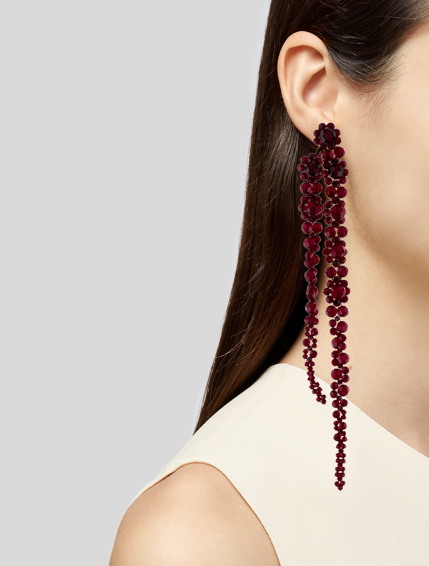 Simone Rocha Crystal Beaded Drop Earrings
