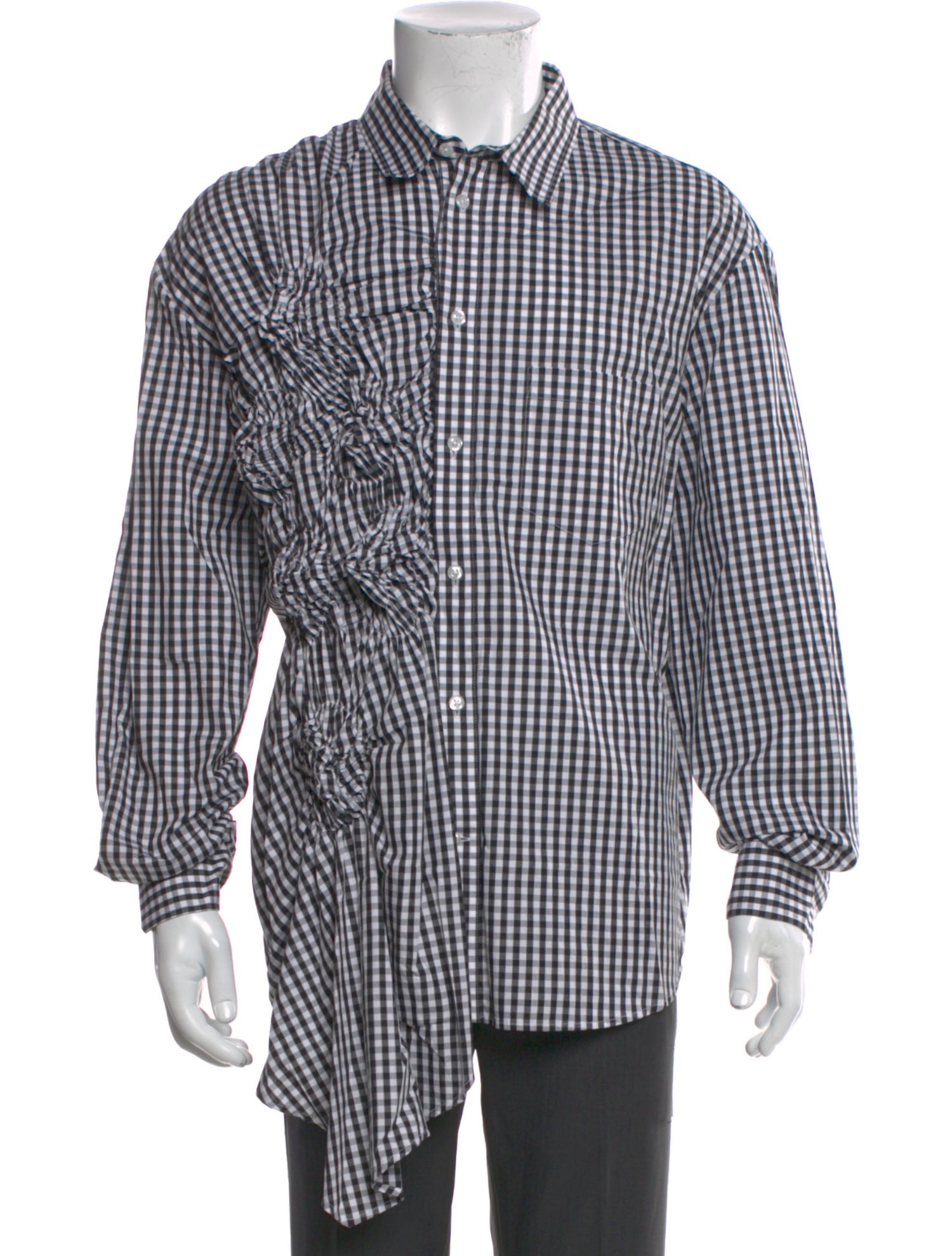Simone Rocha Plaid Print Long Sleeve Shirt