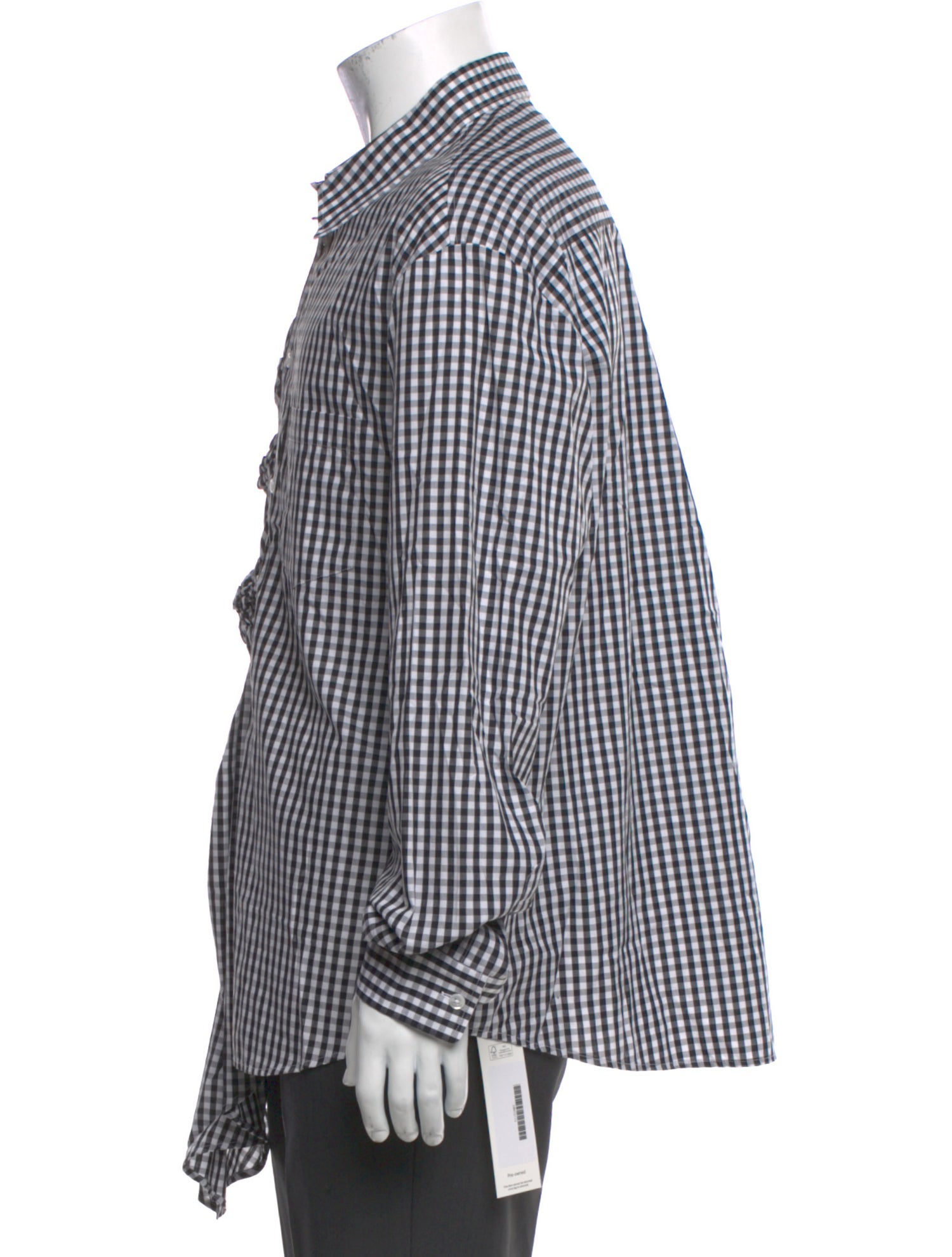 Simone Rocha Plaid Print Long Sleeve Shirt