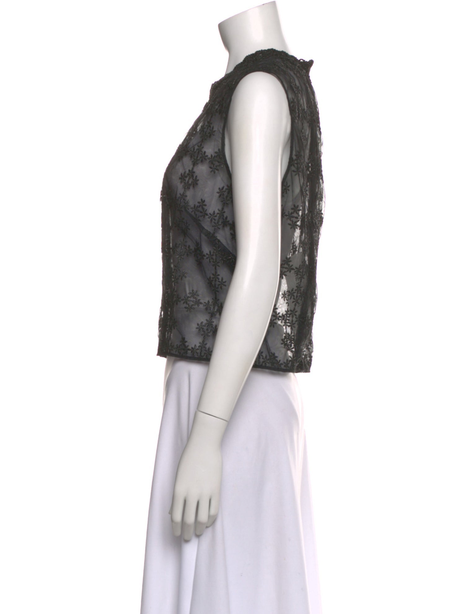 Simone Rocha Lace Pattern Sleeveless Top