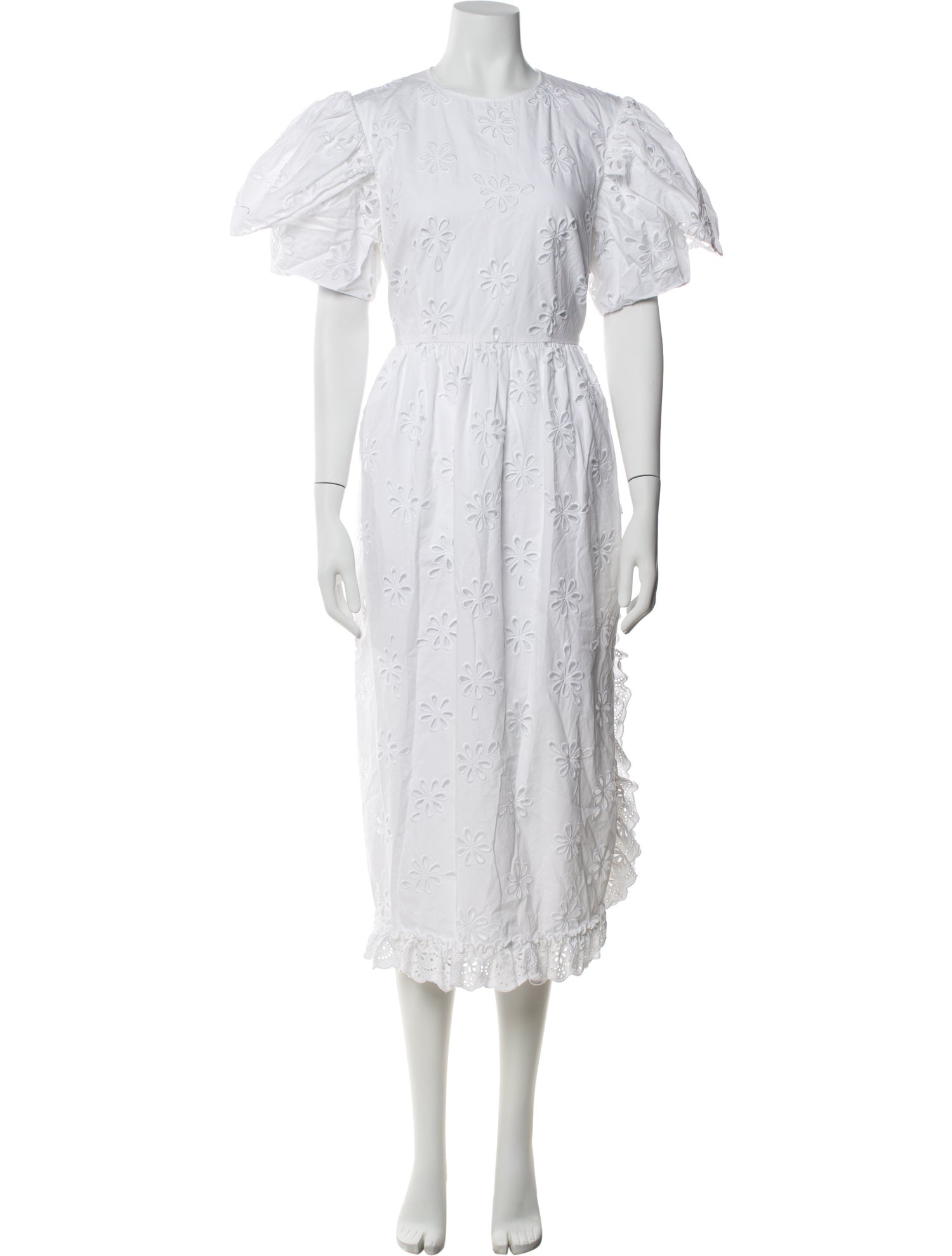 chinese dress ladies Simone Rocha Slip Dress with Lace Trim in Nude main image 0