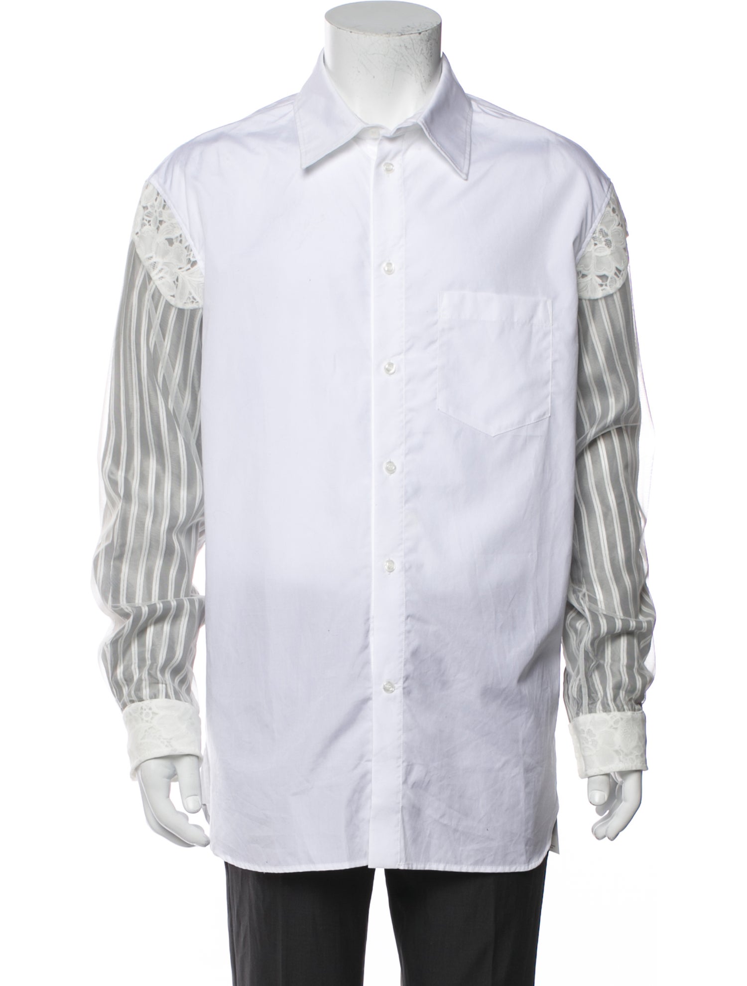 Simone Rocha Striped V-Neck Henley