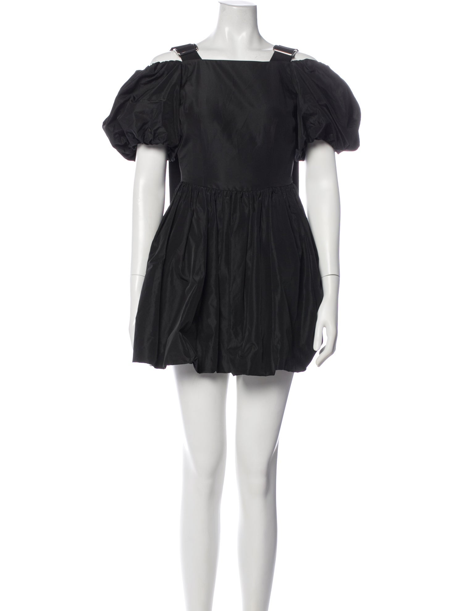 simone rocha mini dress Puff-sleeve metallic minidress in silver - Simone Rocha