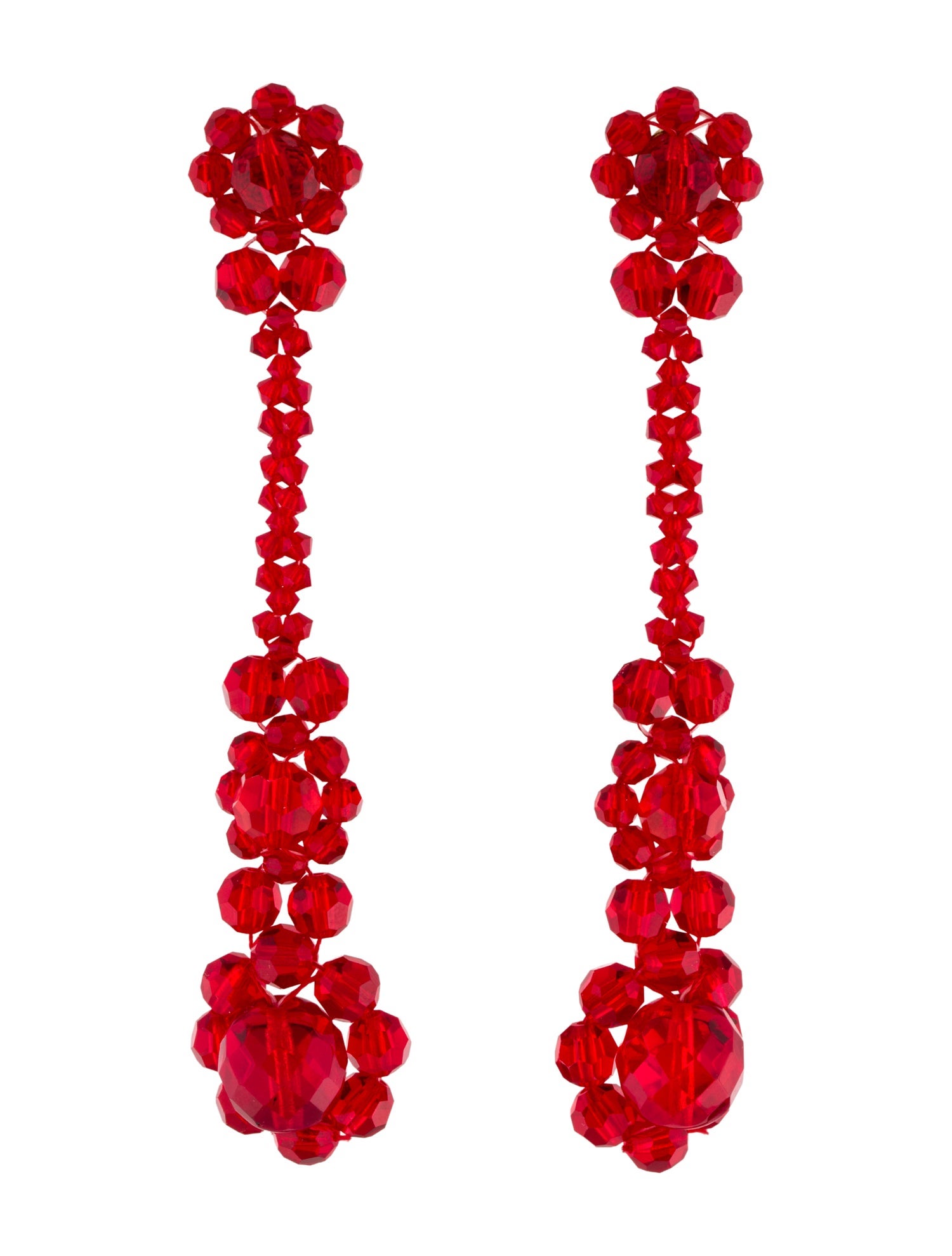 Simone Rocha Crystal Beaded Drop Earrings